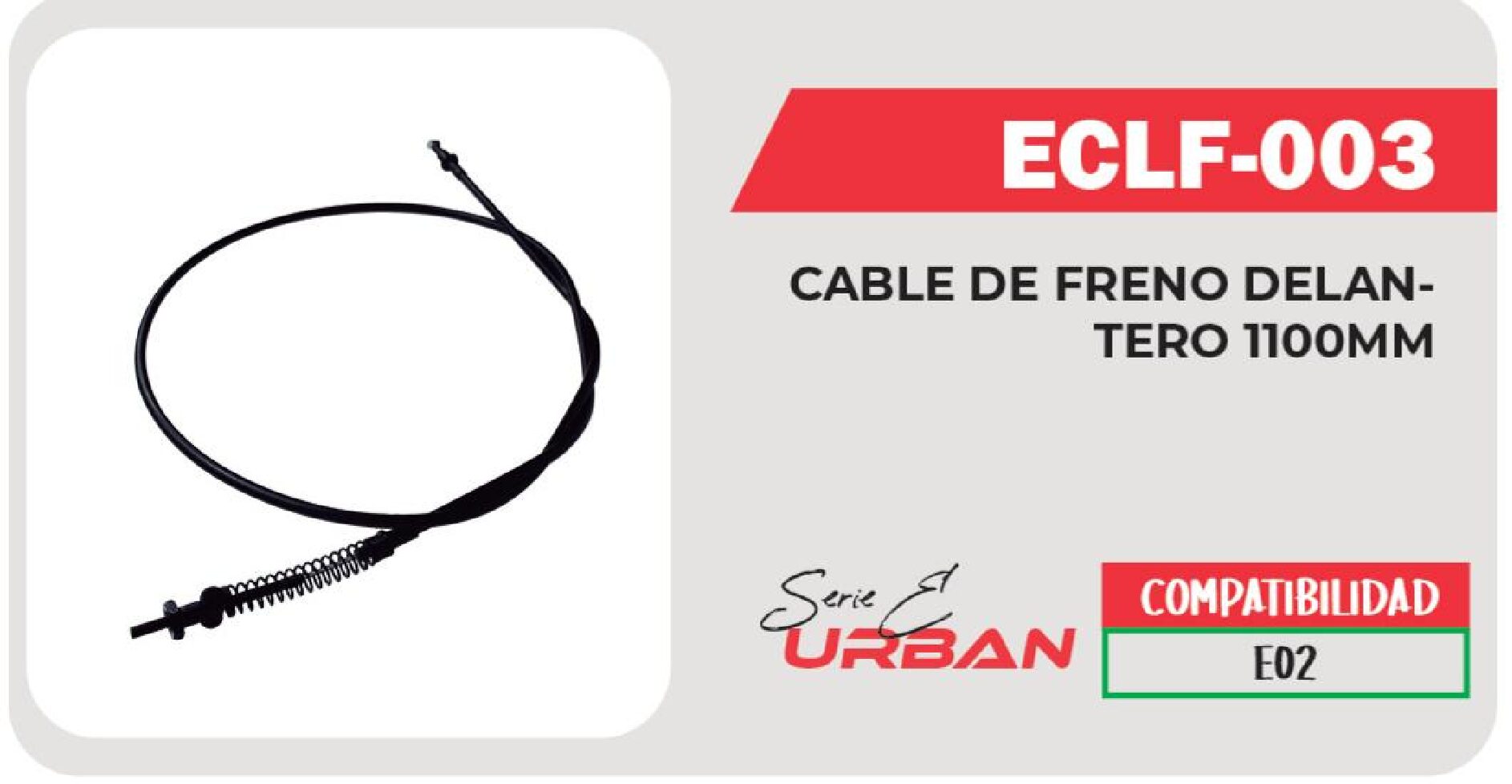 CABLE DE FRENO DELANTERO 1100 mm  ECLF-003