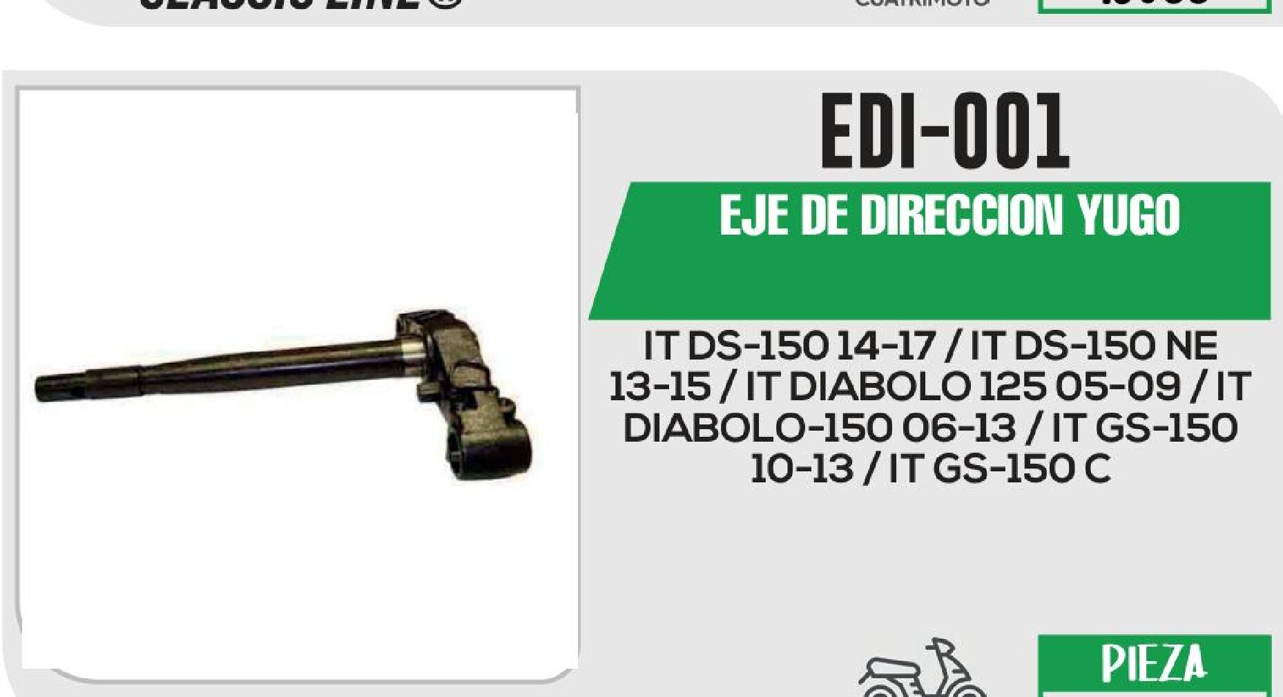 EJE DE DIRECCION YUGO  EDI-001