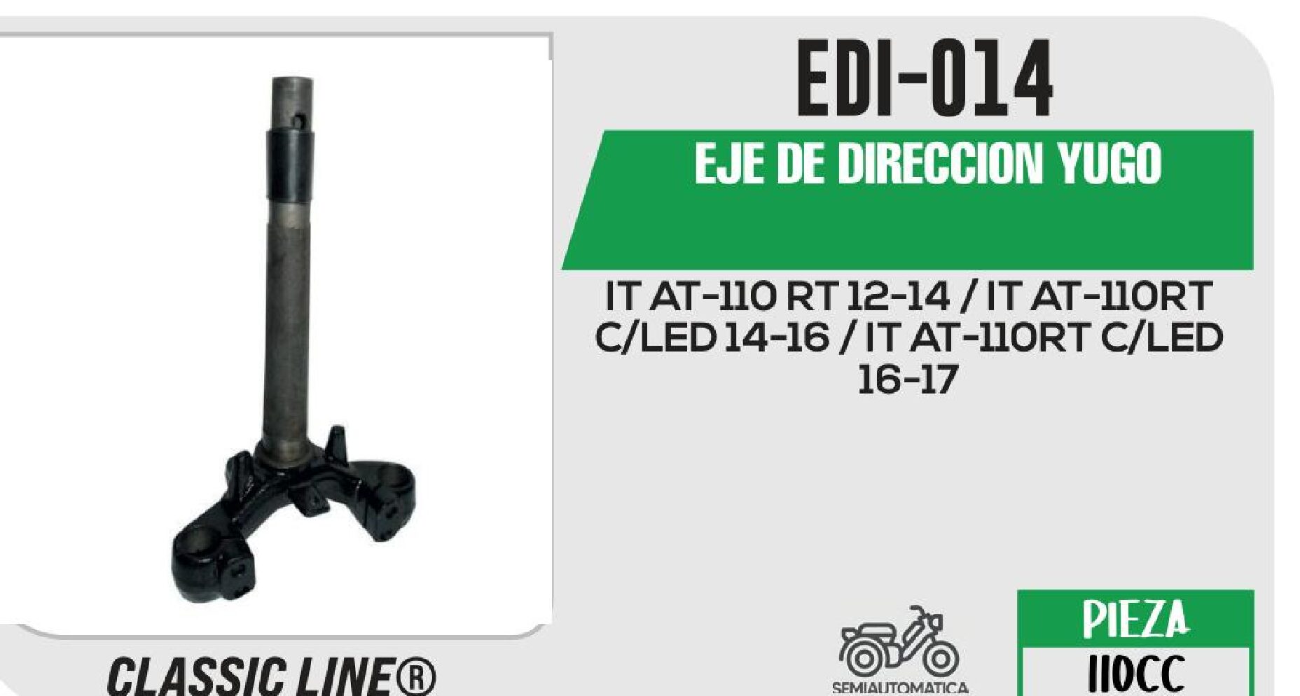 EJE DE DIRECCION YUGO  EDI-014