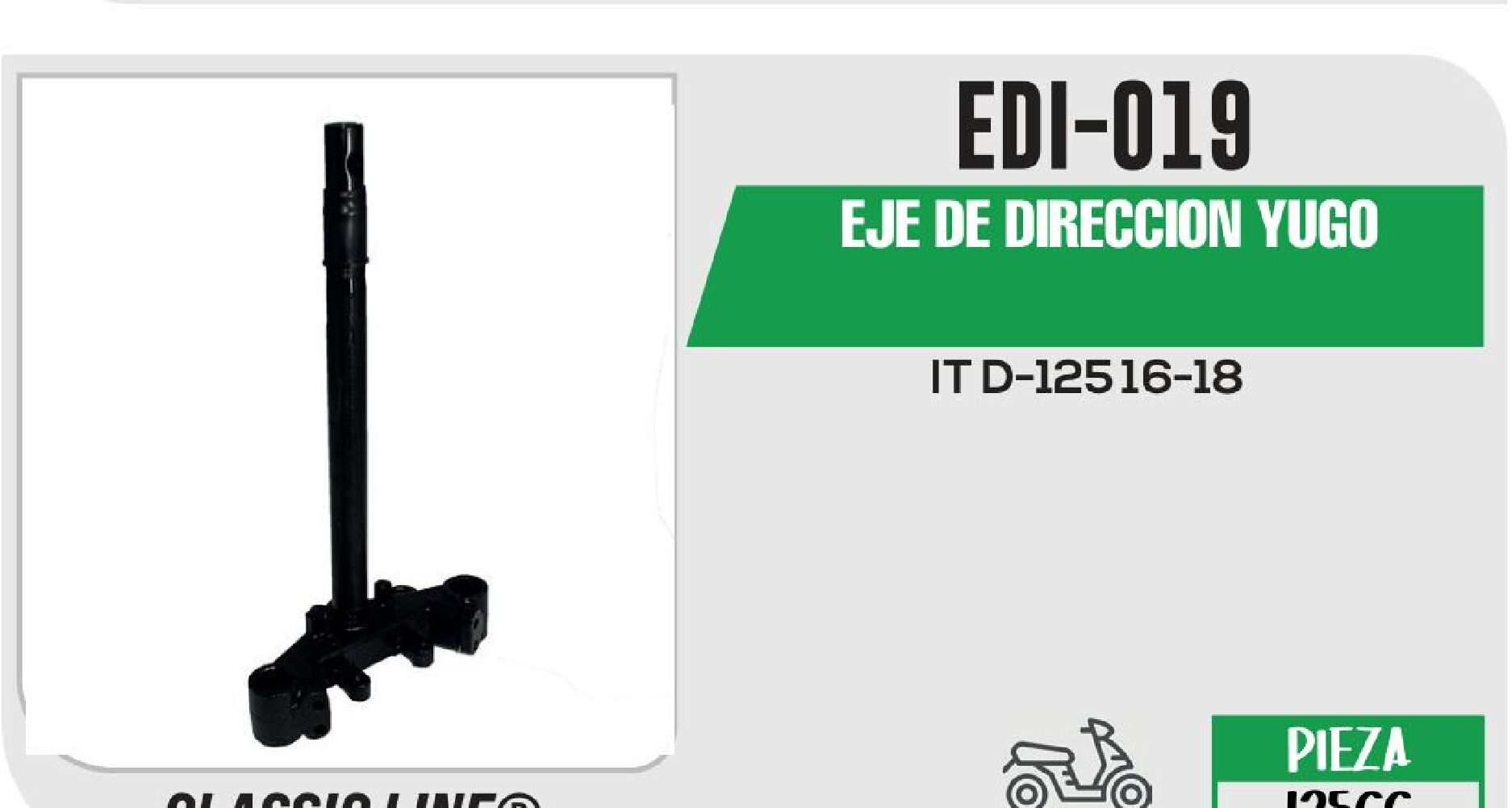 EJE DE DIRECCION YUGO  EDI-019