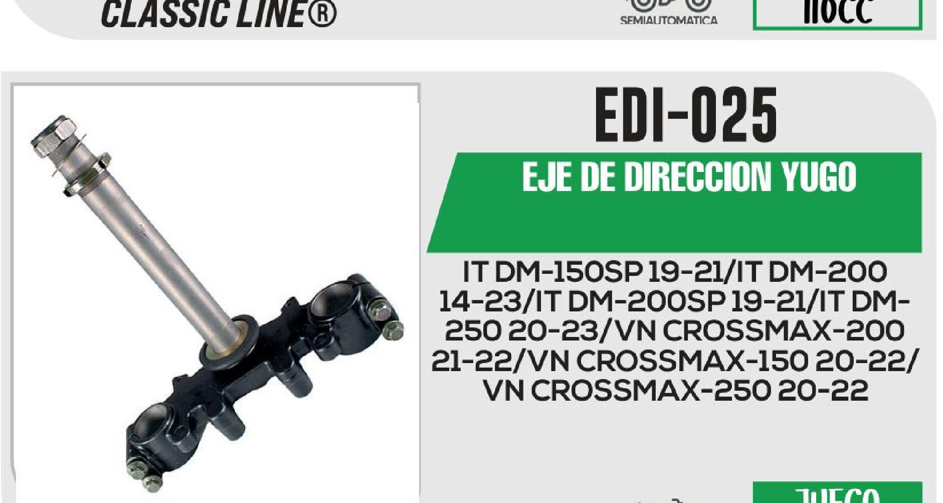 EDI-025 EJE DE DIRECCION YUGO EDI-025