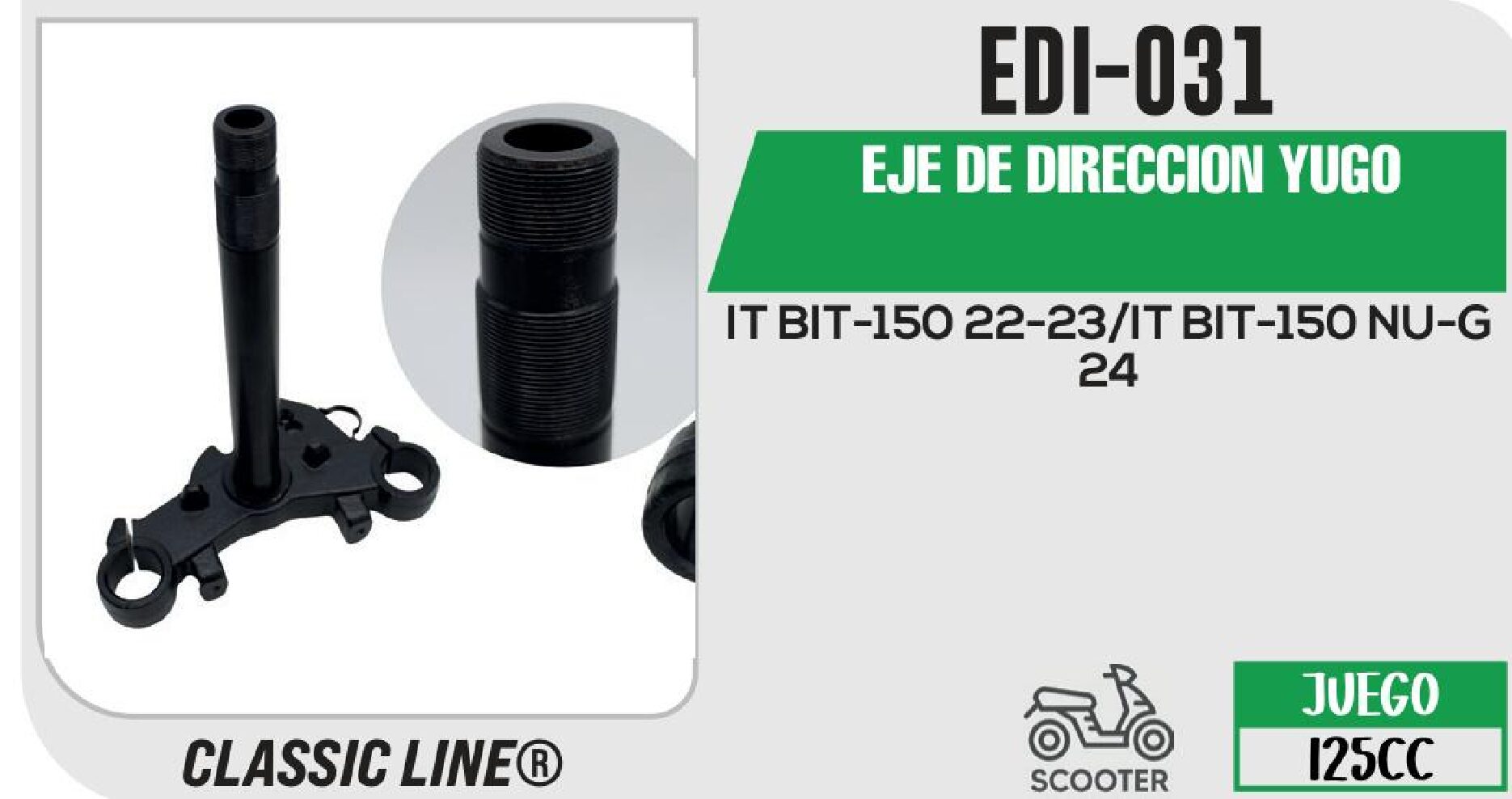 EJE DE DIRECCION YUGO  EDI-031