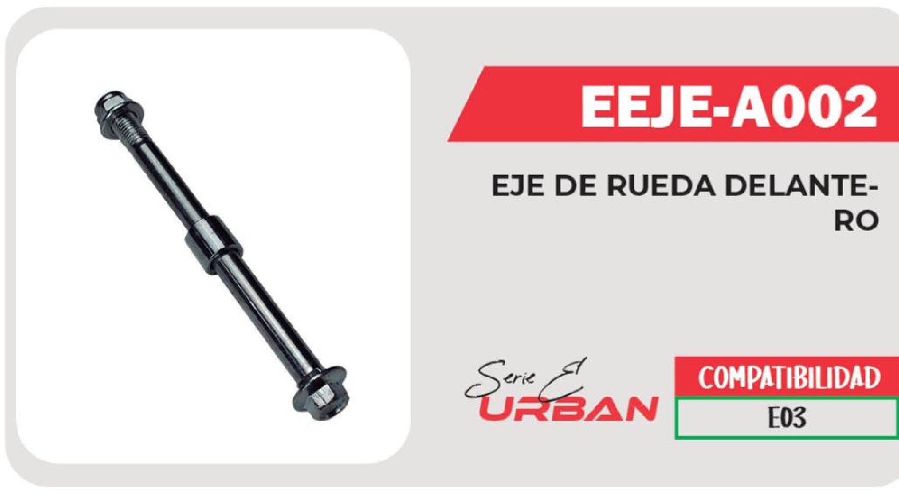 EJE DELANTERO PARA VELOCIPEDO ELECTRICO  EEJE-A002