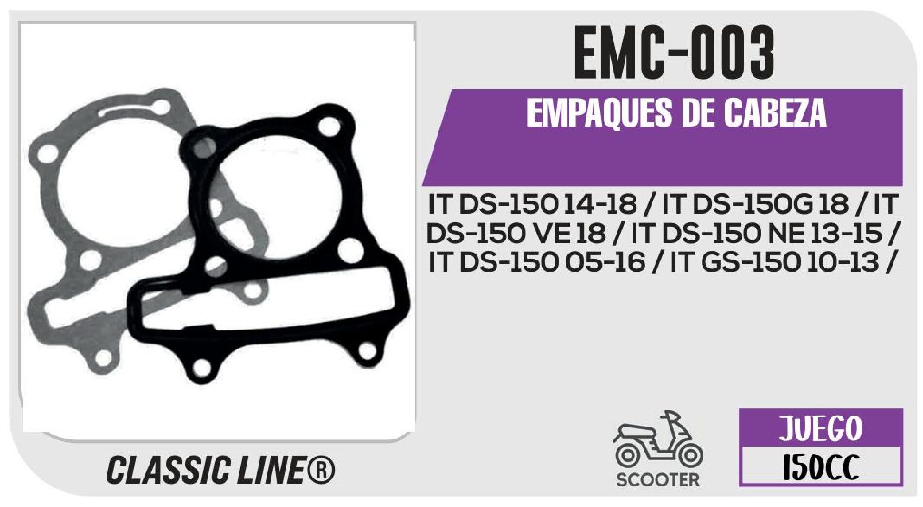 EMC-003 EMPAQUES DE CABEZA EMC-003