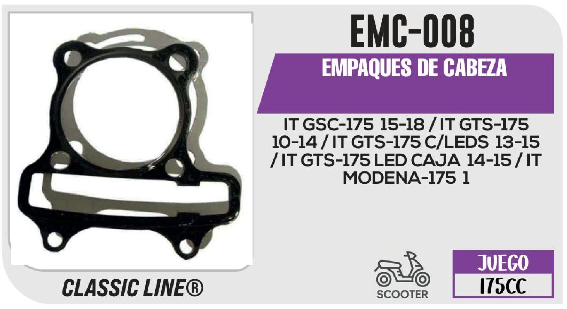 EMC-008 EMPAQUES DE CABEZA / EMC-008