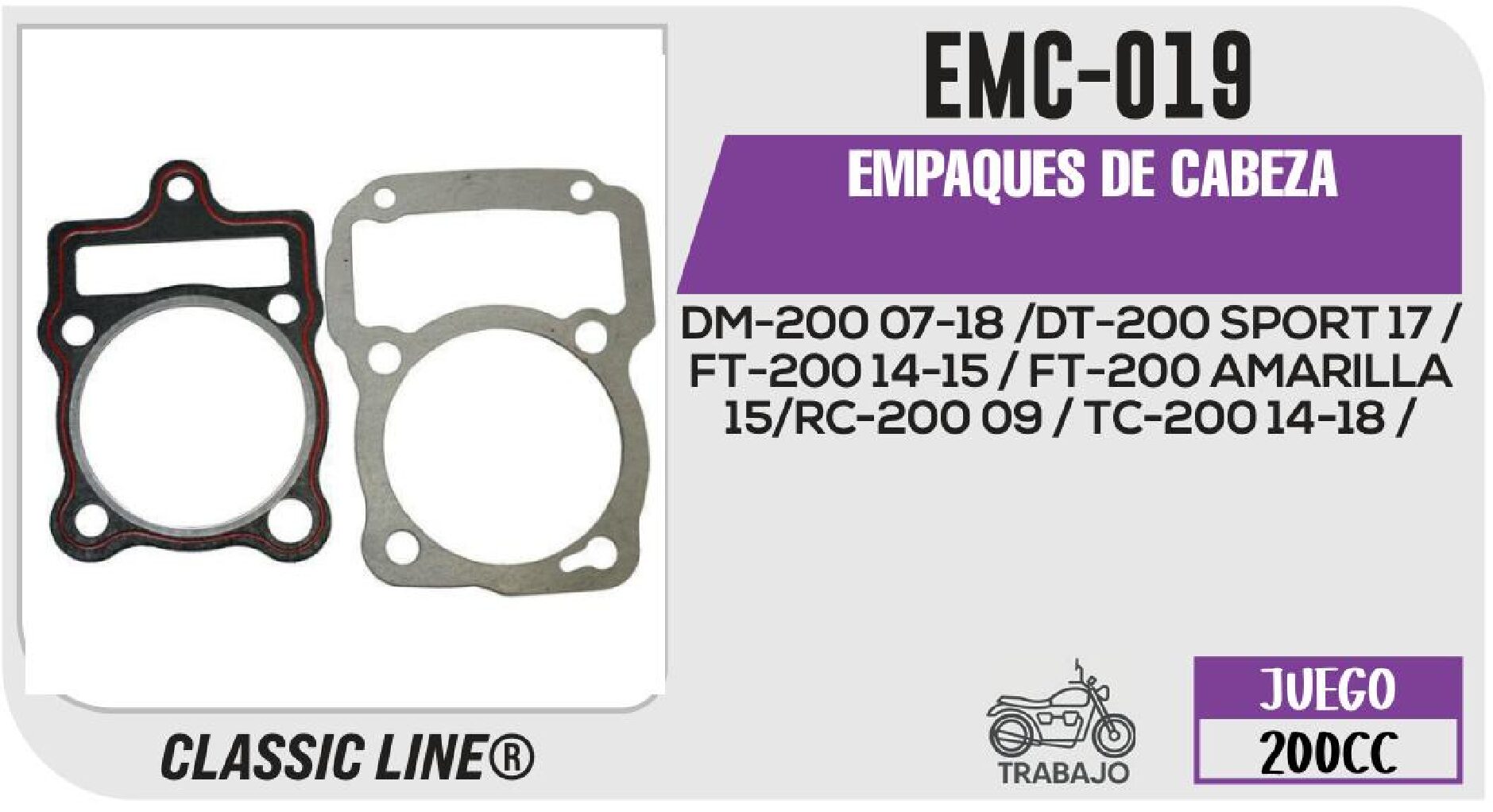 EMC-019 EMPAQUES DE CABEZA / EMC-019