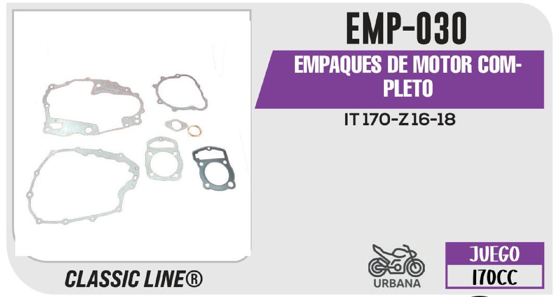 EMPAQUE DE MOTOR COMPLETO / EMP-030