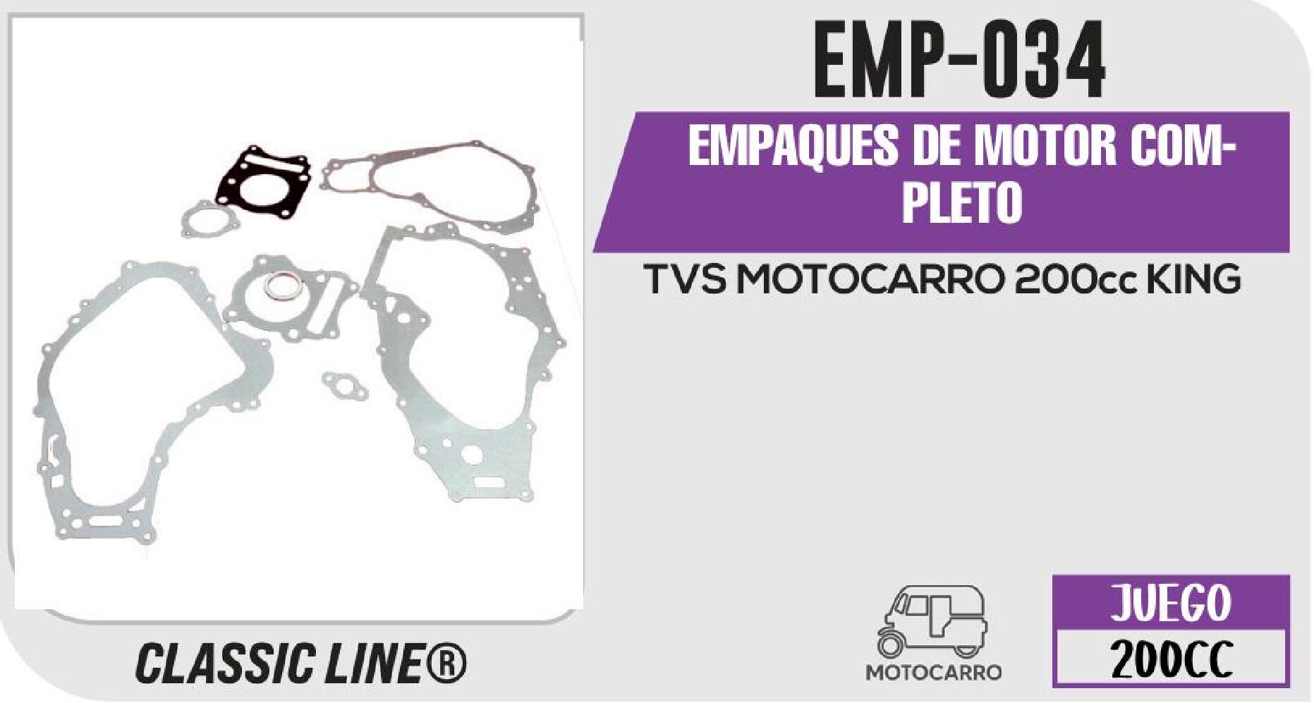EMPAQUE DE MOTOR COMPLETO / EMP-034