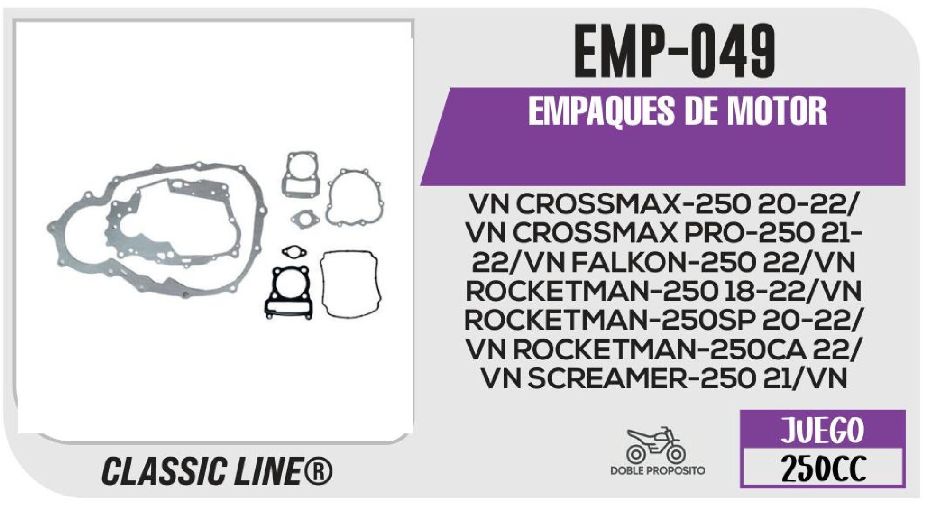 EMPAQUES DE MOTOR / EMP-049