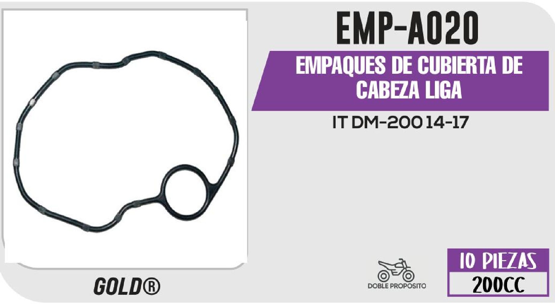 EMPAQUE DE CUBIERTA DE CABEZA LIGA / EMP-A020