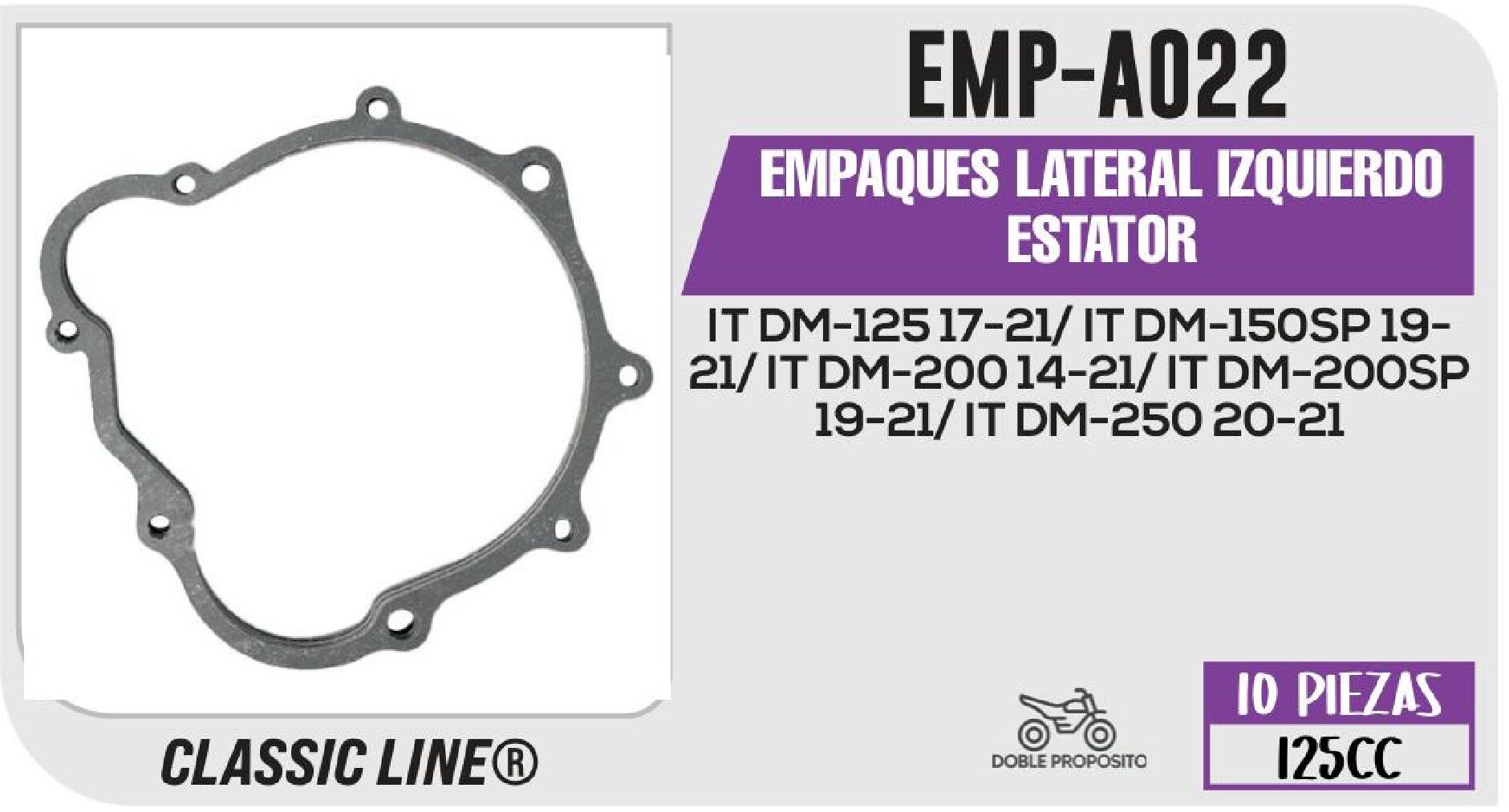 EMP-A022 EMPAQUE LATERAL IZQUIERDO ESTATOR / EMP-A022