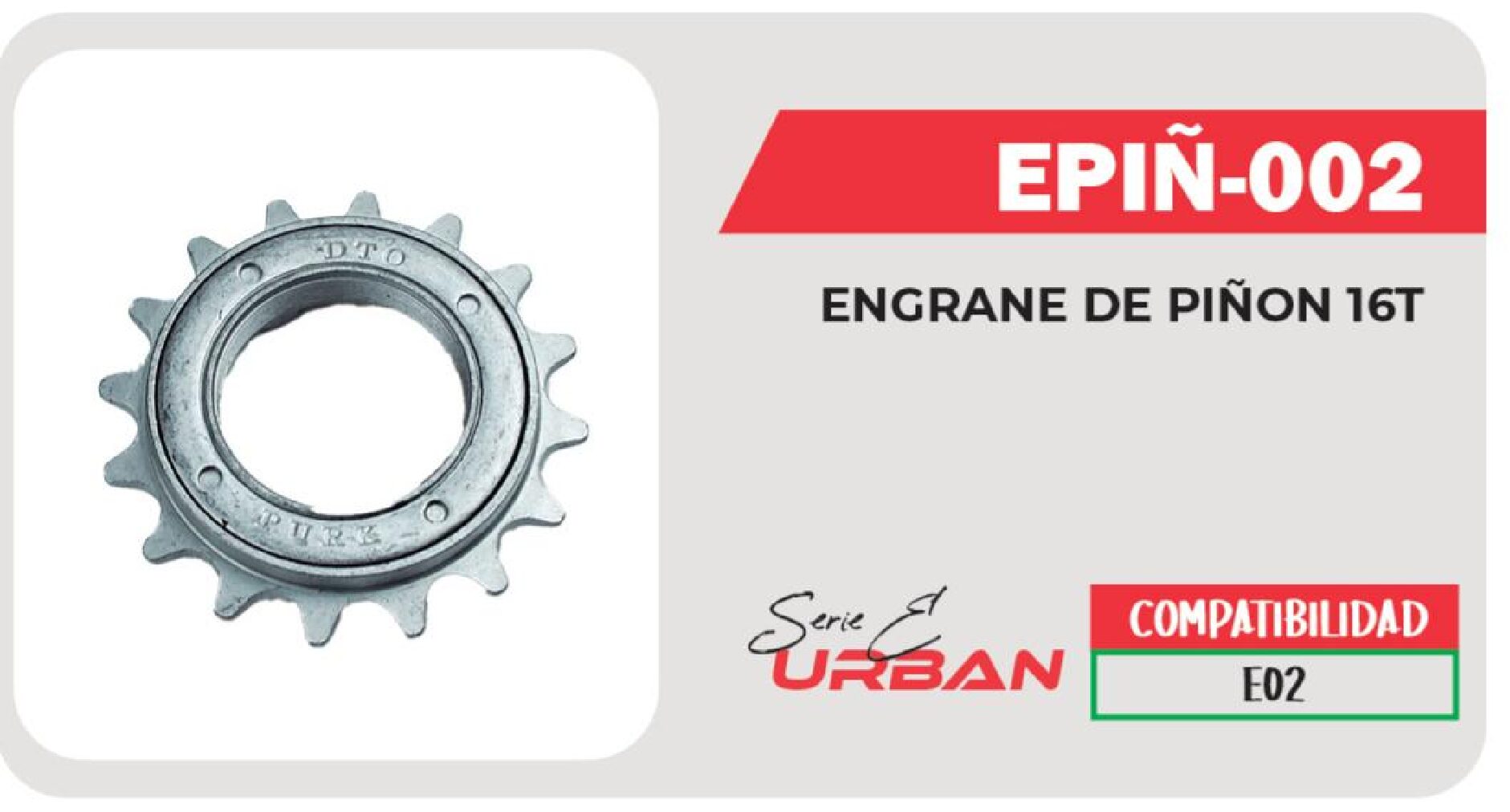 ENGRANE DE PIÑON 16T / EPIÑ-002