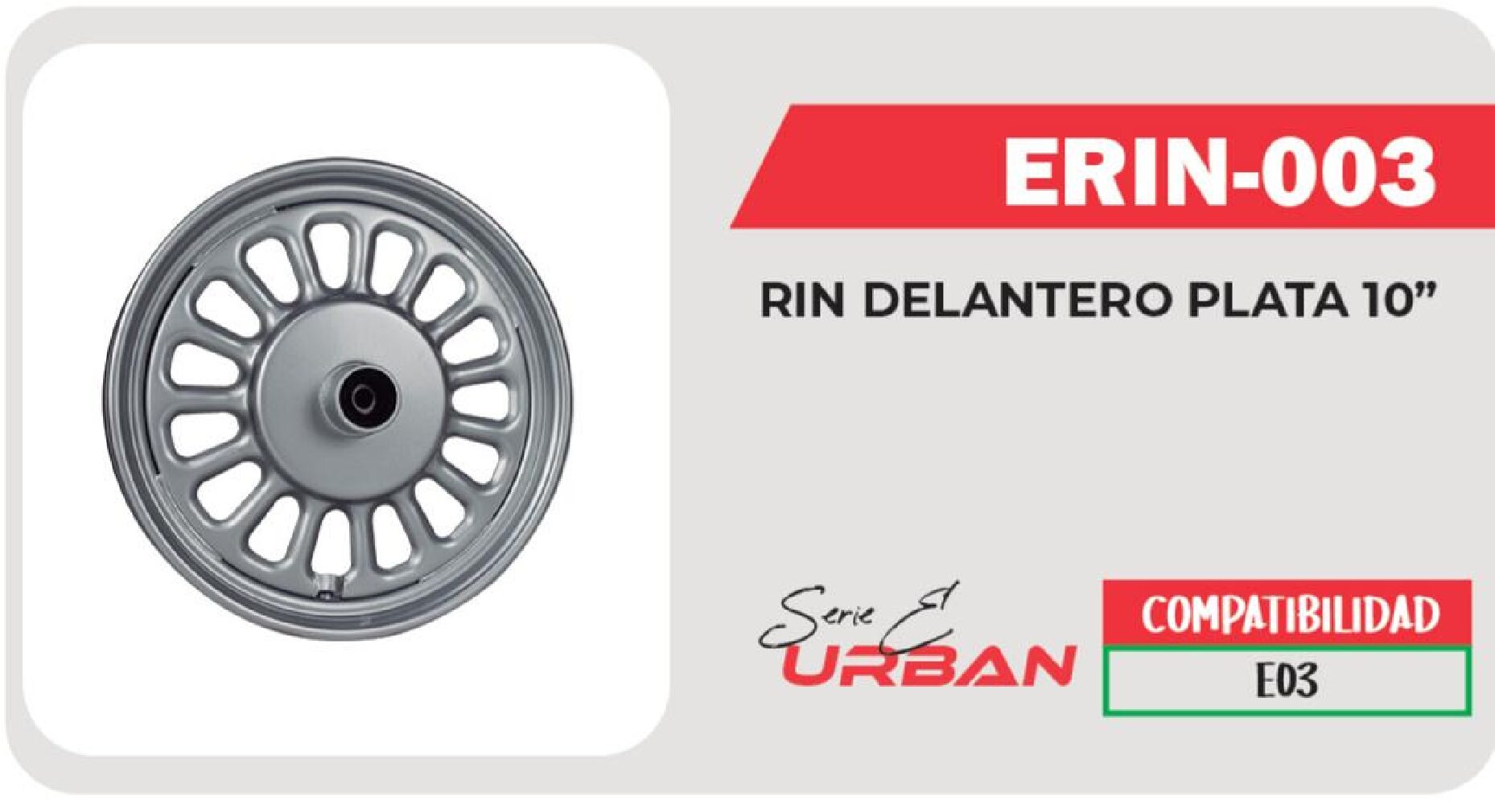 RIN DELANTERO PLATA 10 / ERIN-003