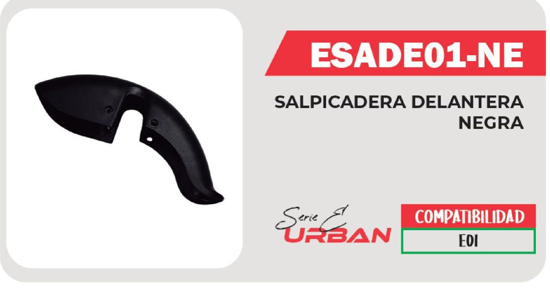 SALPICADERA DELANTERA NEGRA / ESADE01-NE