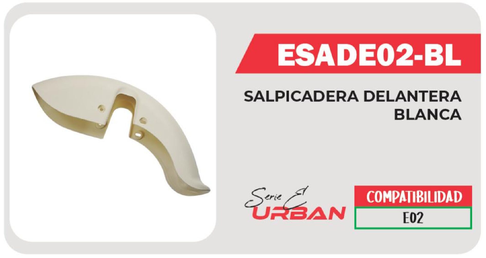 SALPICADERA DELANTERA BLANCA / ESADE02-BL