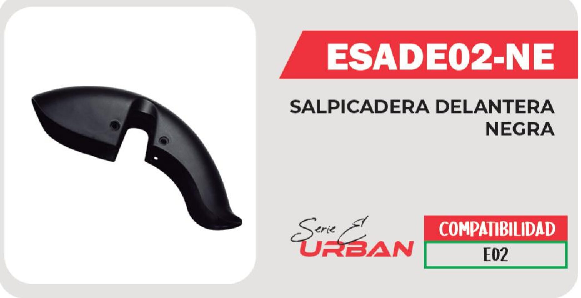 SALPICADERA DELANTERA NEGRA / ESADE02-NE
