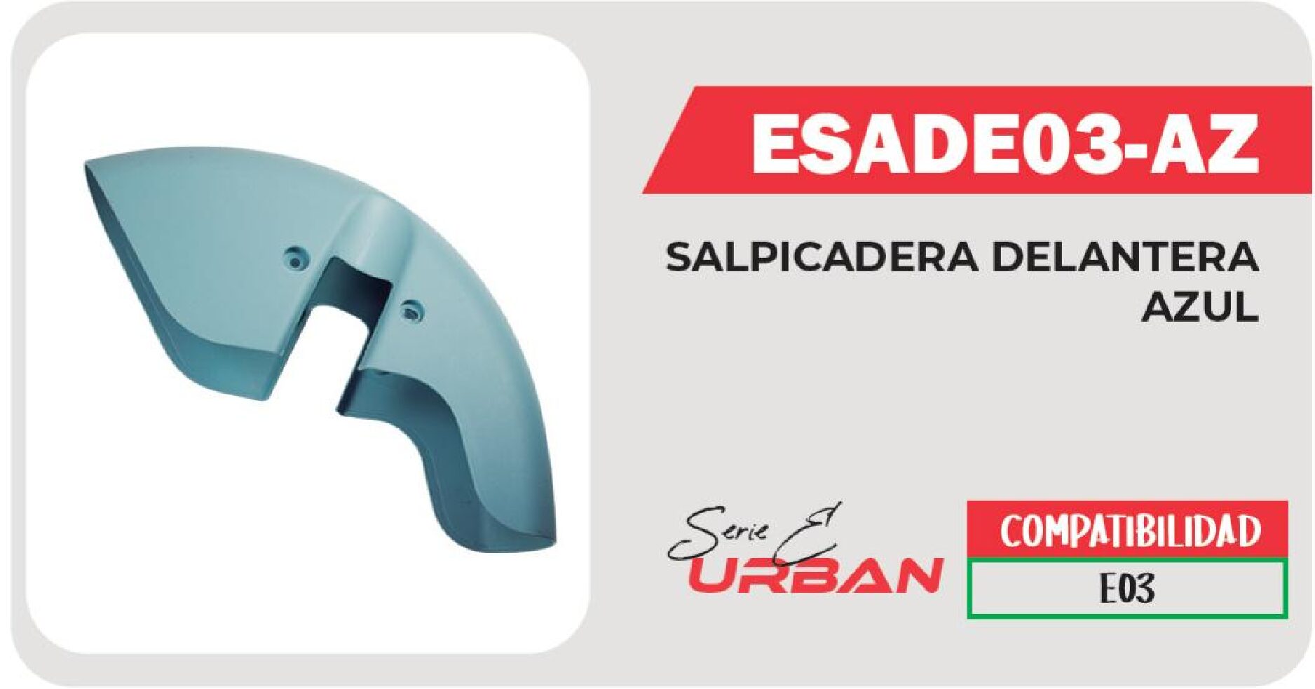SALPICADERA DELANTERA AZUL / ESADE03-AZ