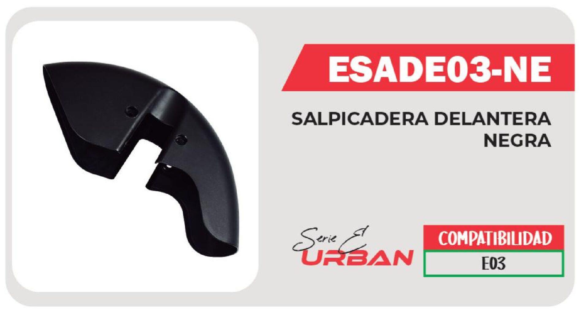 SALPICADERA DELANTERA NEGRA / ESADE03-NE