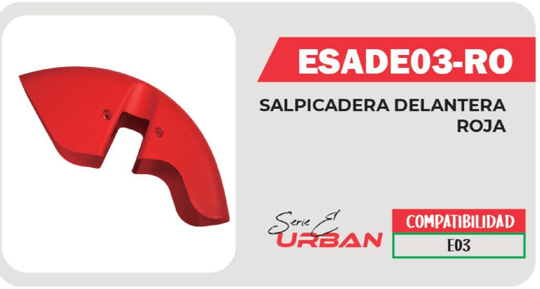 SALPICADERA DELANTERA ROJA / ESADE03-RO