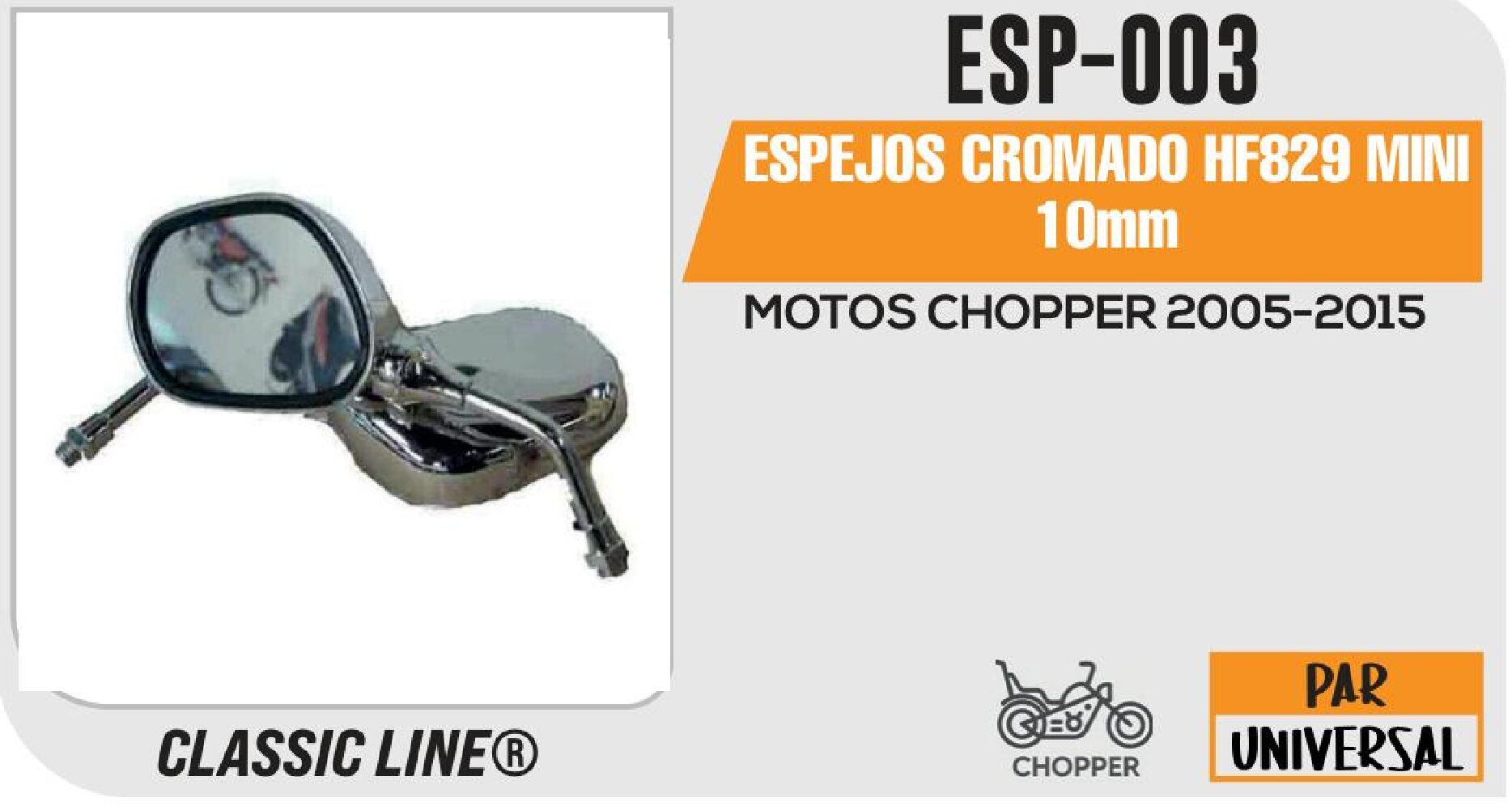 ESPEJOS CROMADO MINI 10mm / ESP-003