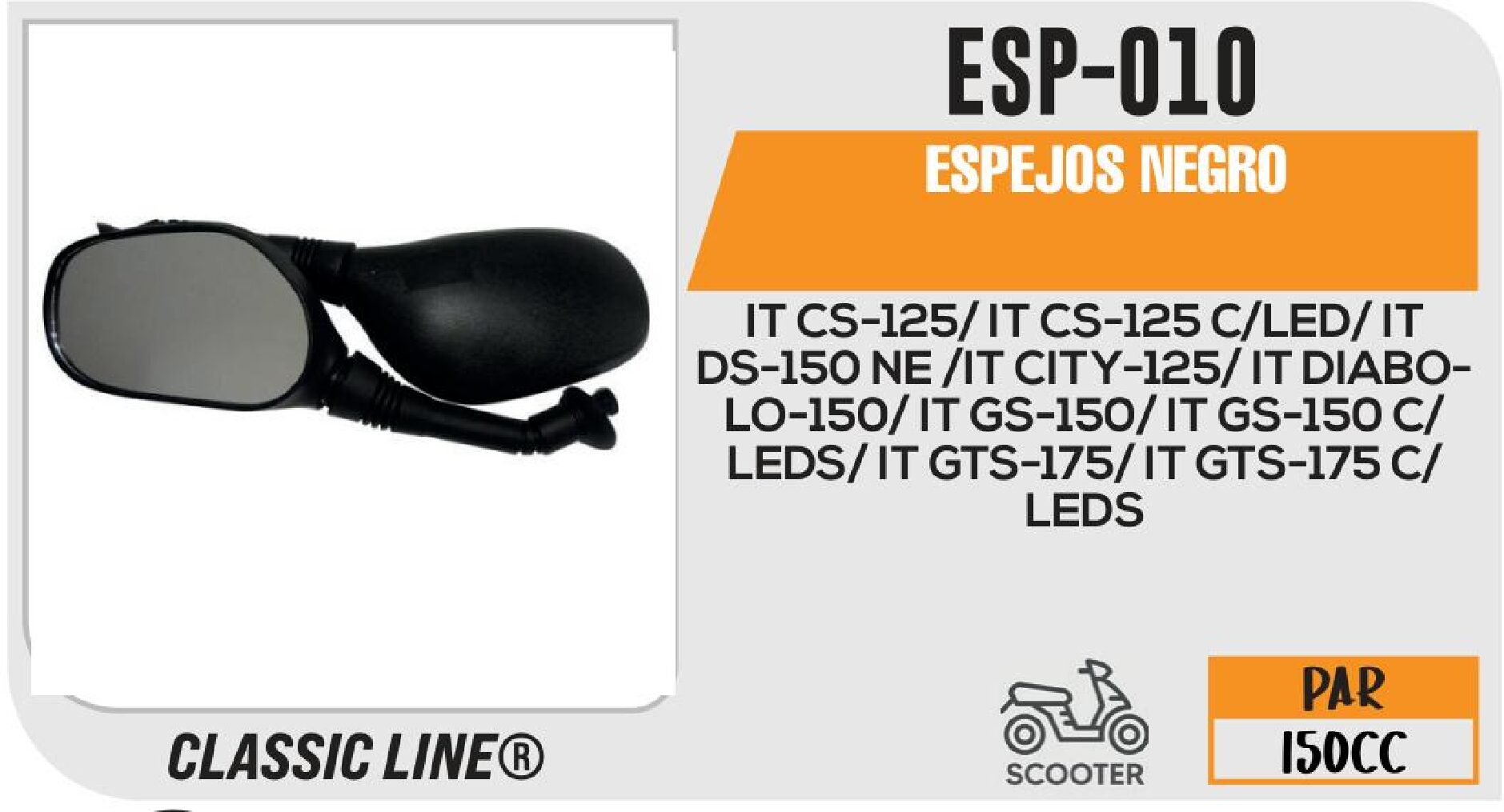 ESPEJOS NEGRO / ESP-010