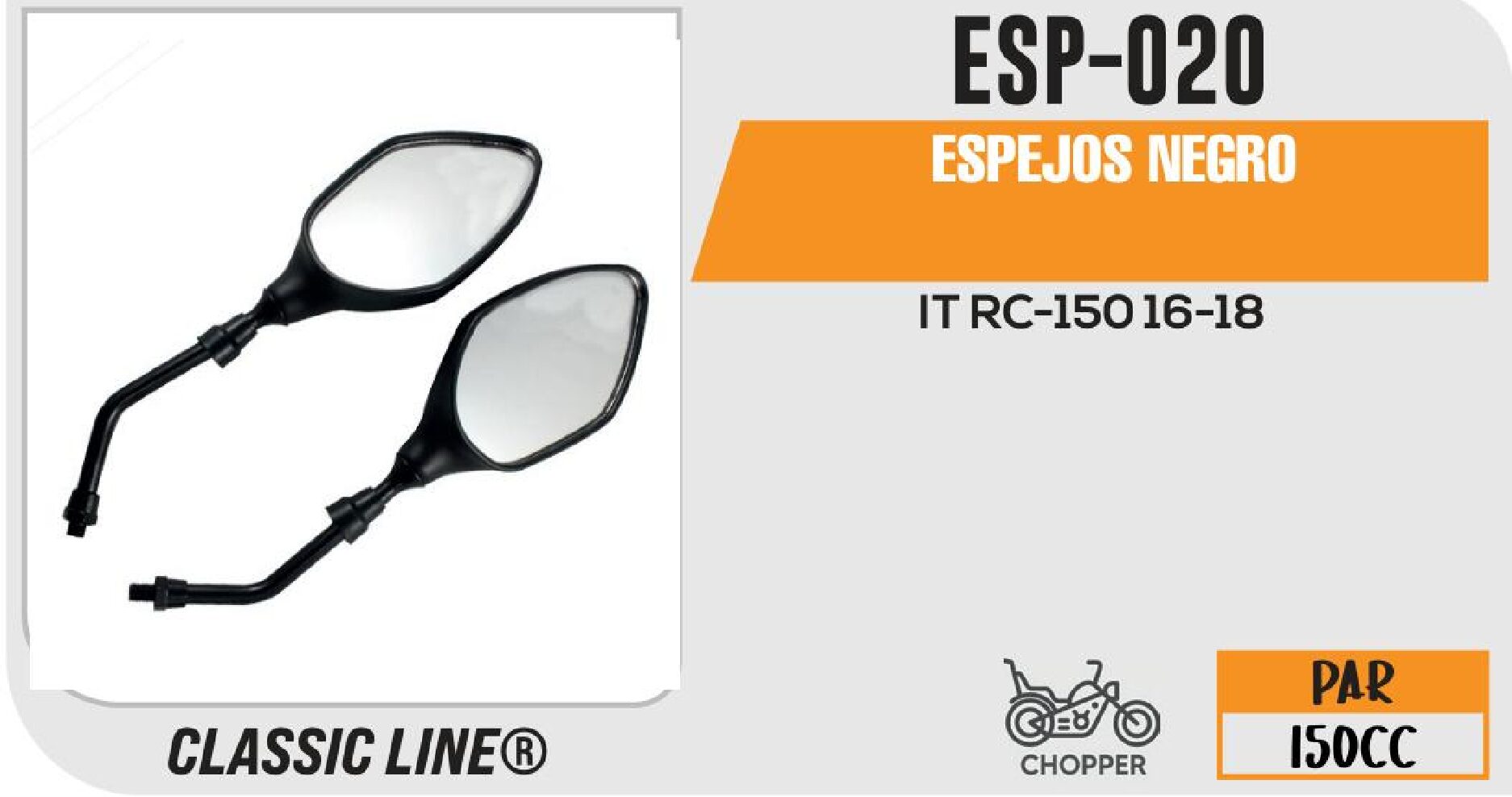 ESPEJOS NEGRO / ESP-020