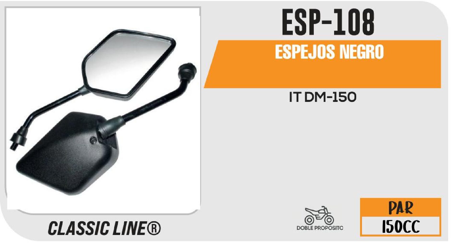 ESPEJOS NEGRO / ESP-108