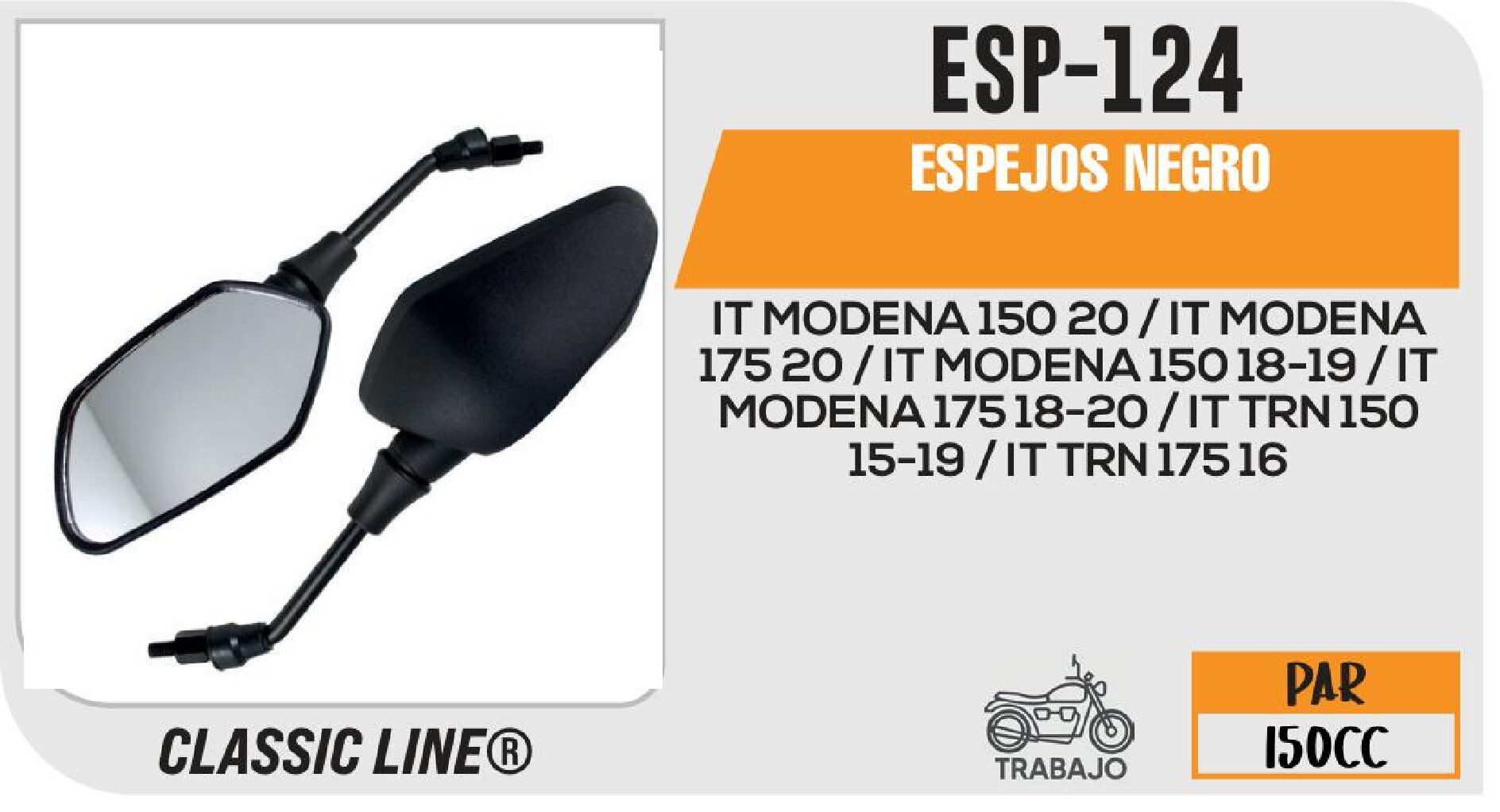 ESPEJOS NEGRO / ESP-124