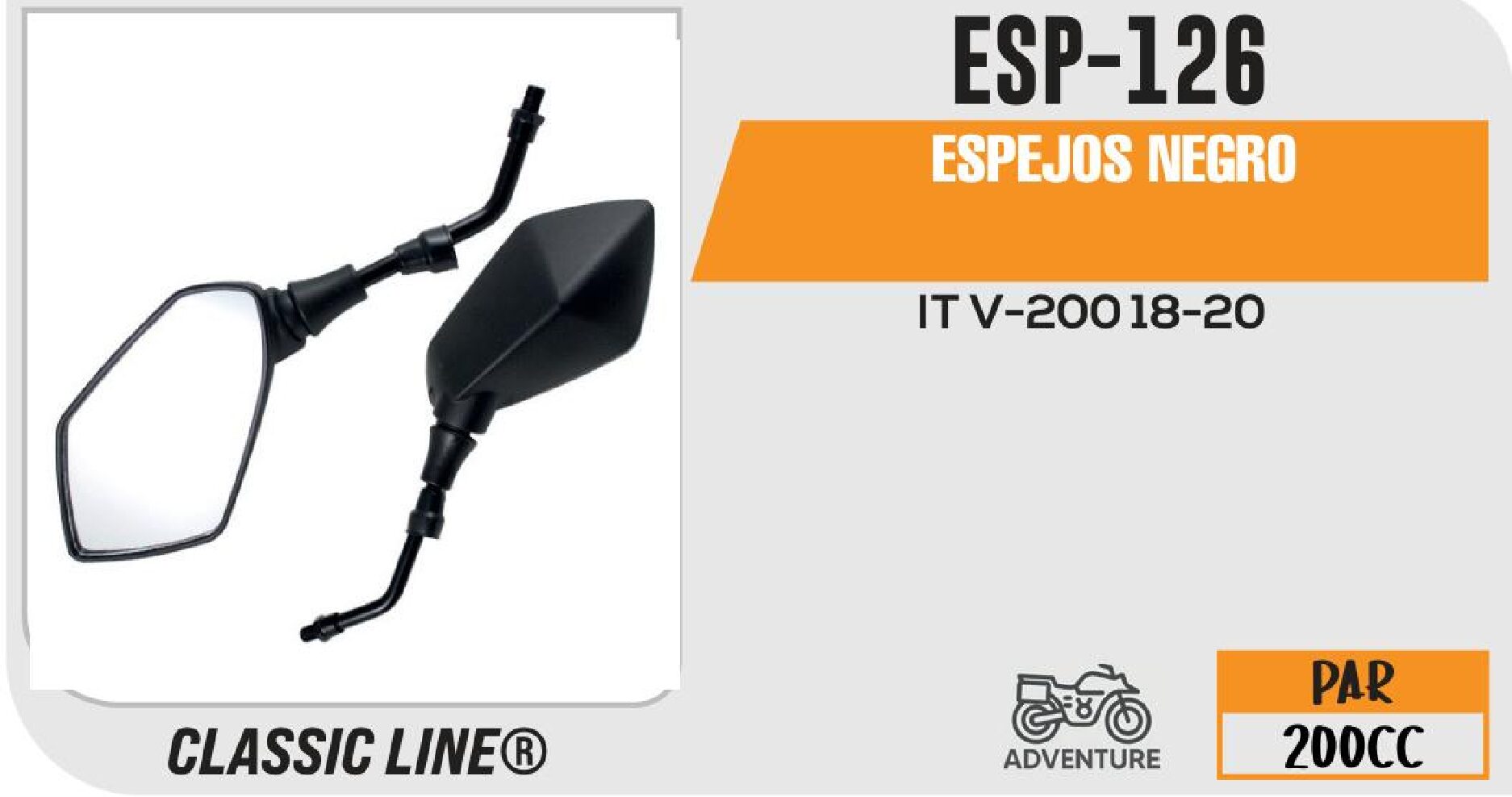 ESPEJOS NEGRO / ESP-126