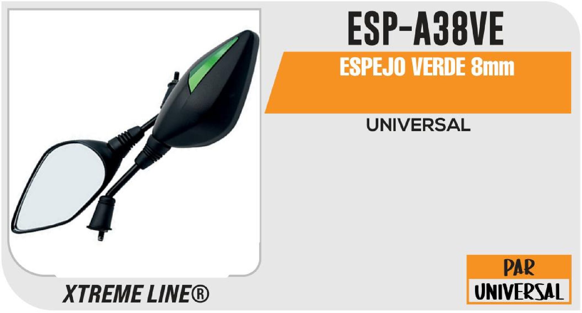 REGALO - ESPEJO VERDE 8MM / ESP-A38VE