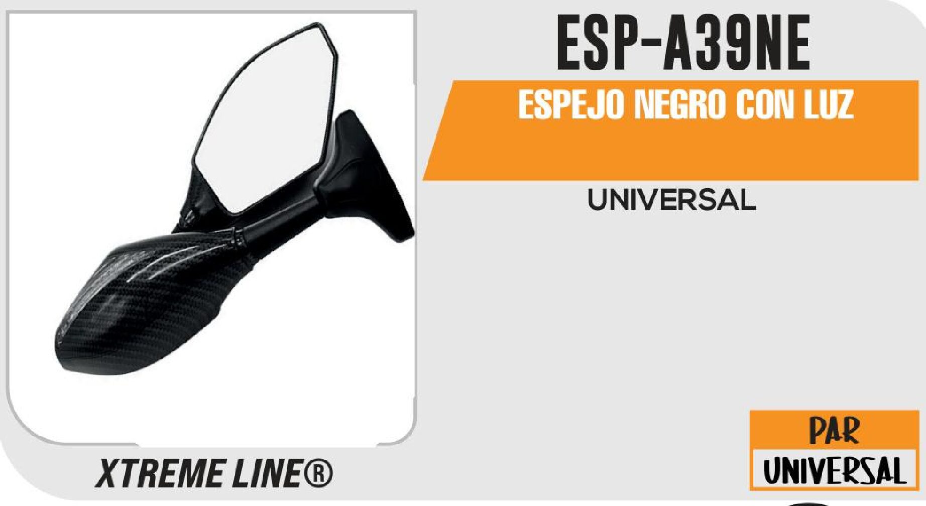 REGALO - ESPEJO NEGRO CON LUZ / ESP-A39NE