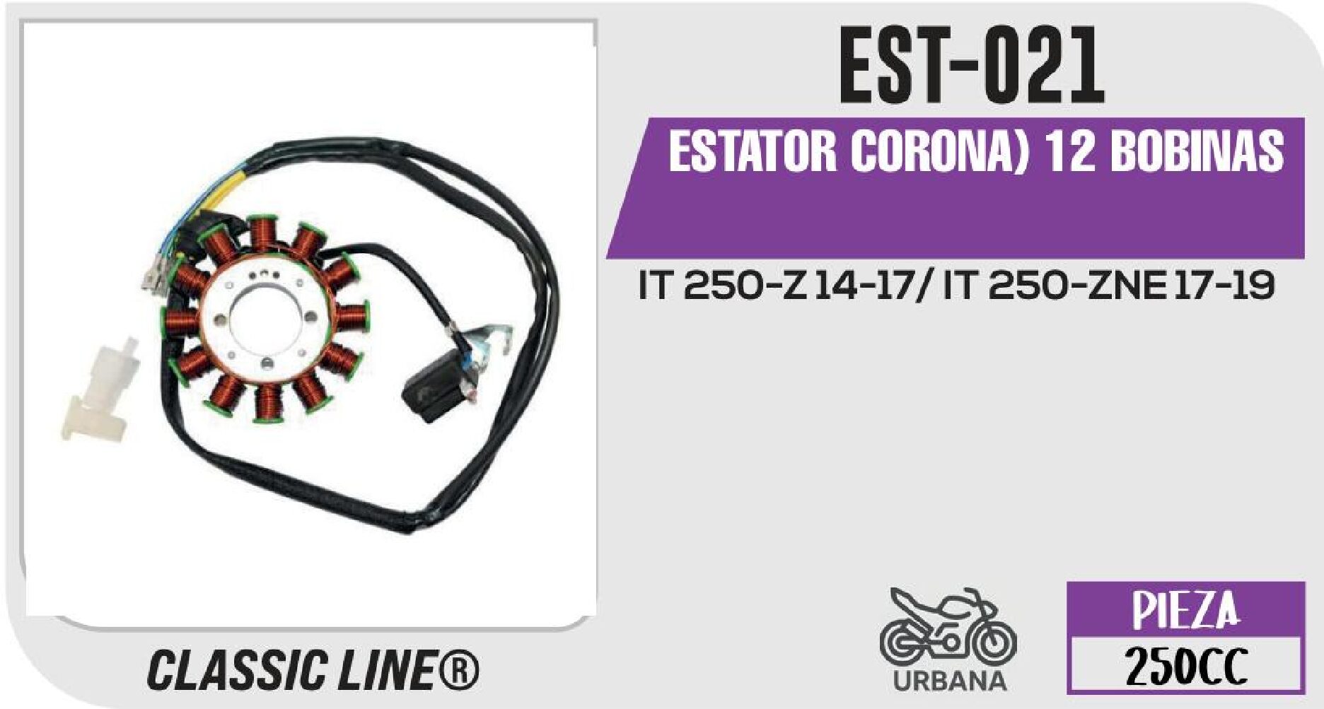 EST-021 ESTATOR CORONA) 12 BOBINAS / EST-021
