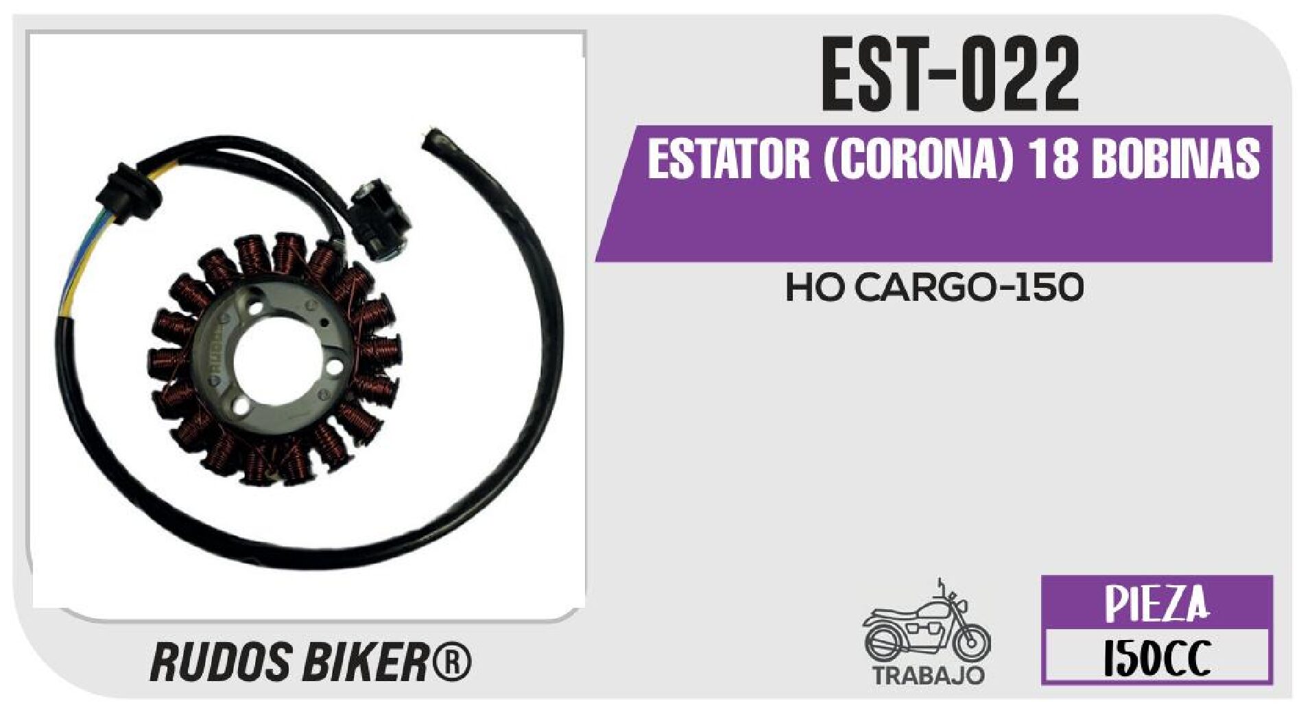EST-022 ESTATOR (CORONA) 18 BOBINAS / EST-022
