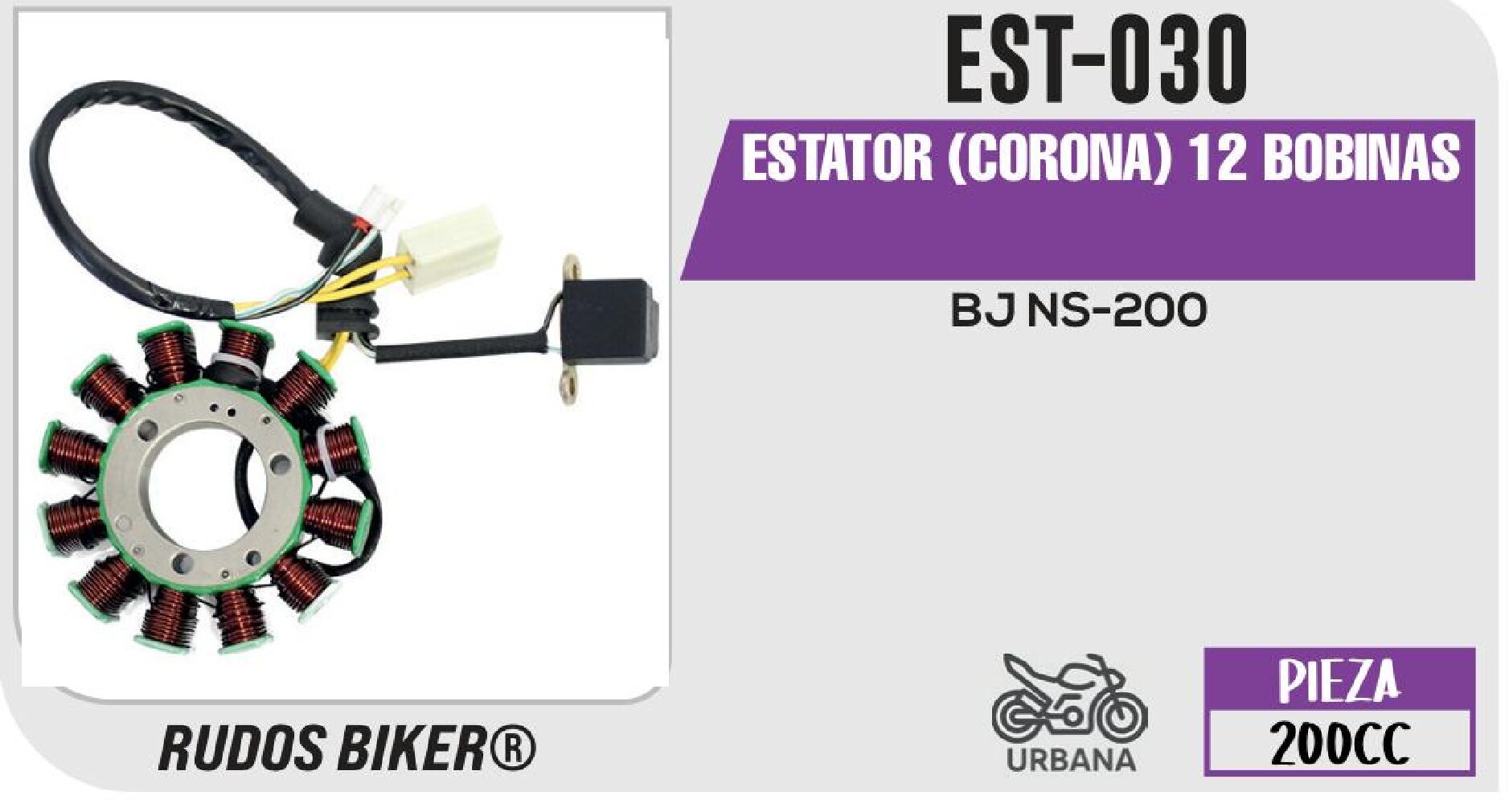 EST-030 ESTATOR (CORONA) 12 BOBINAS / EST-030