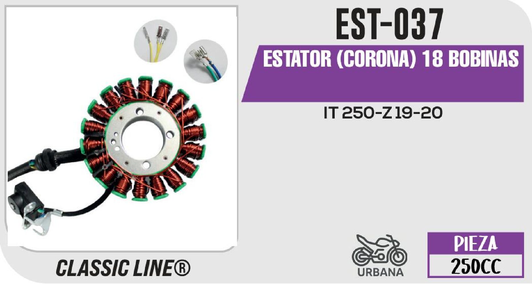 EST-037 ESTATOR (CORONA) 18 BOBINAS / EST-037