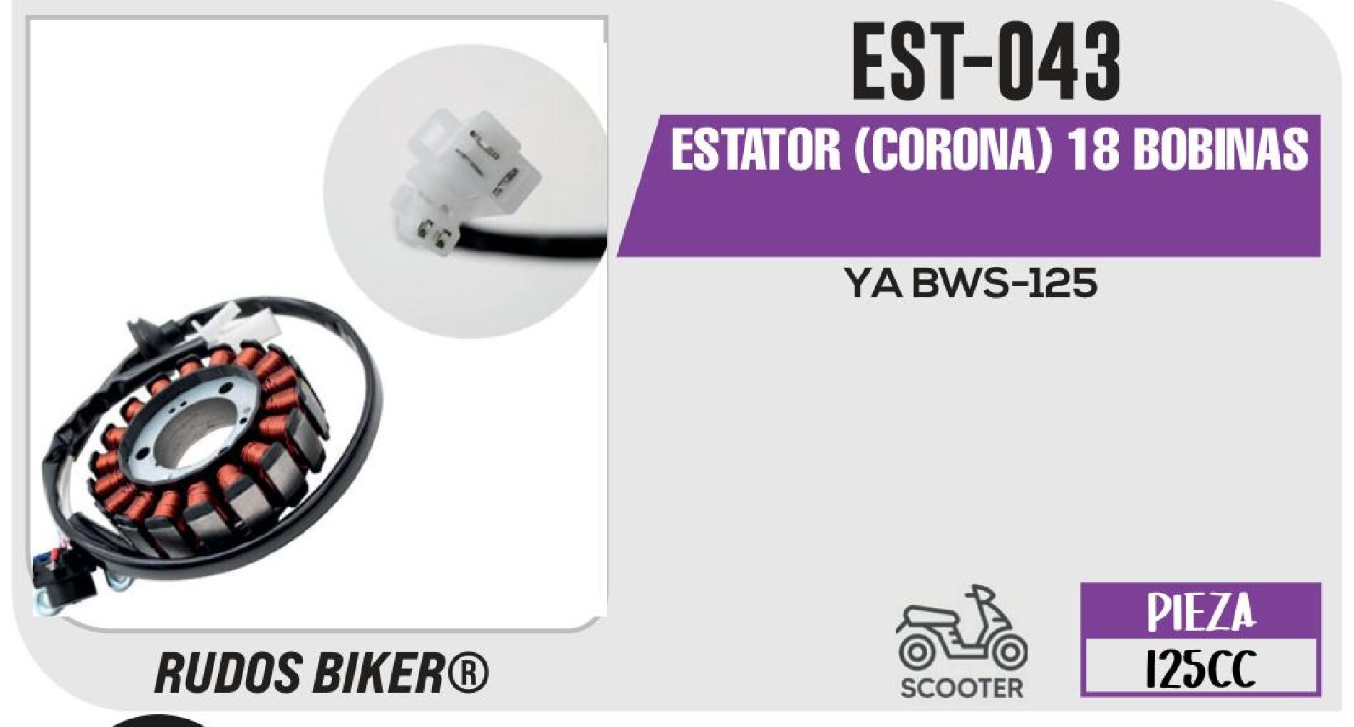 EST-043 ESTATOR (CORONA) 18 BOBINAS / EST-043