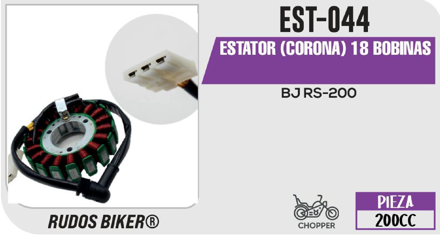 EST-044 ESTATOR (CORONA) 18 BOBINAS / EST-044