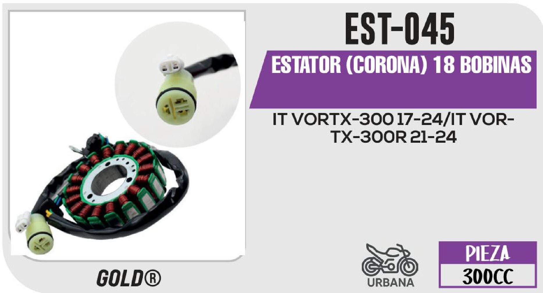 EST-045 ESTATOR (CORONA) 18 BOBINAS / EST-045