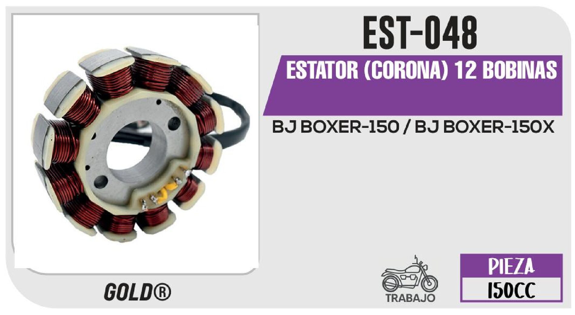 EST-048 ESTATOR (CORONA) 12 BOBINAS / EST-048