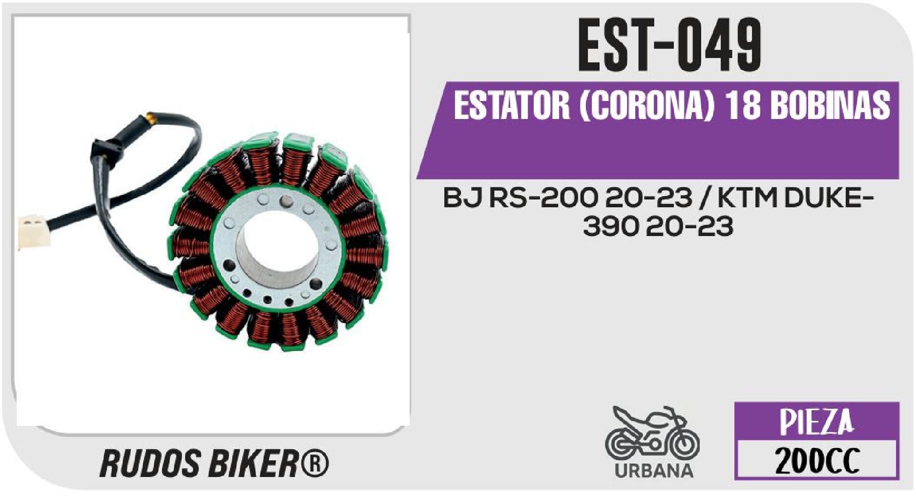 EST-049 ESTATOR (CORONA) 18 BOBINAS / EST-049