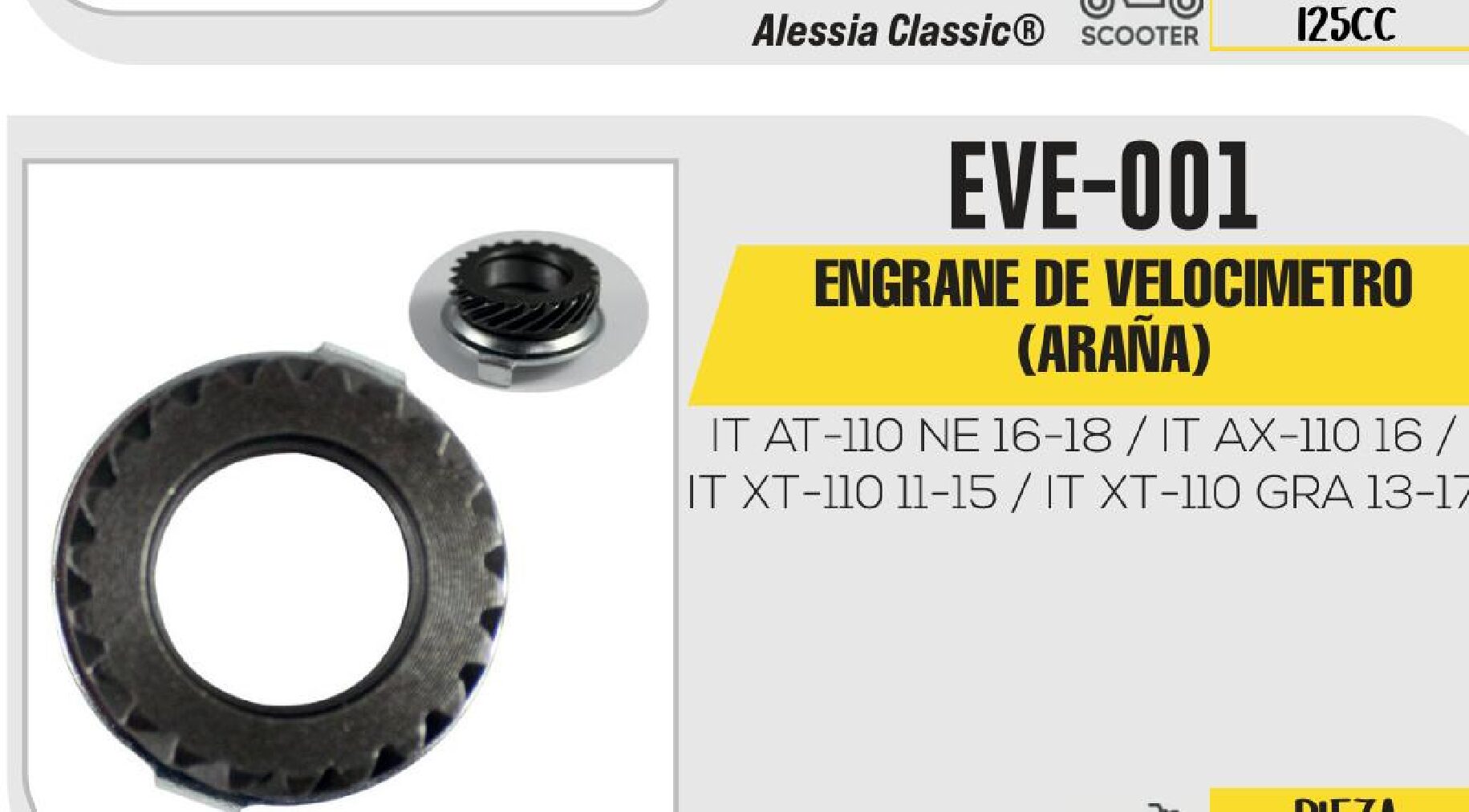 ENGRANE DE VELOCIMETRO (ARAÑA) / EVE-001