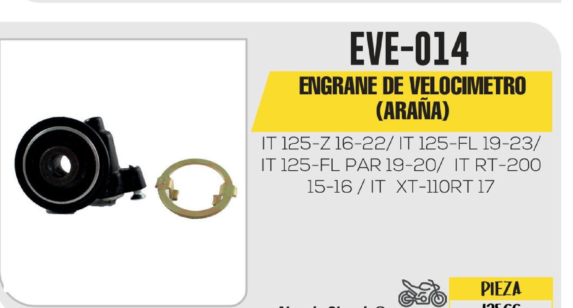ENGRANE DE VELOCIMETRO ARAÑA / EVE-014