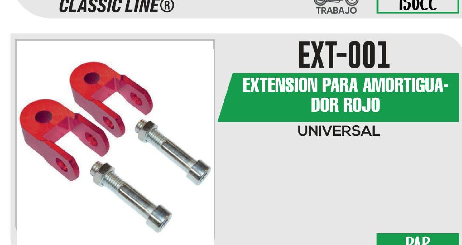 EXT-001 EXTENSION PARA AMORTIGUADOR ROJO / EXT-001