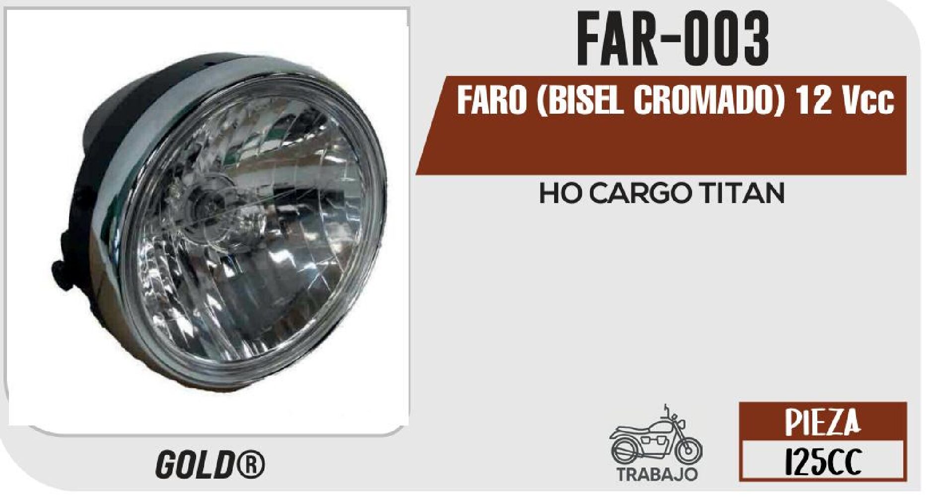 FAR-003 FARO (BISEL CROMADO) 12 Vcc / FAR-003