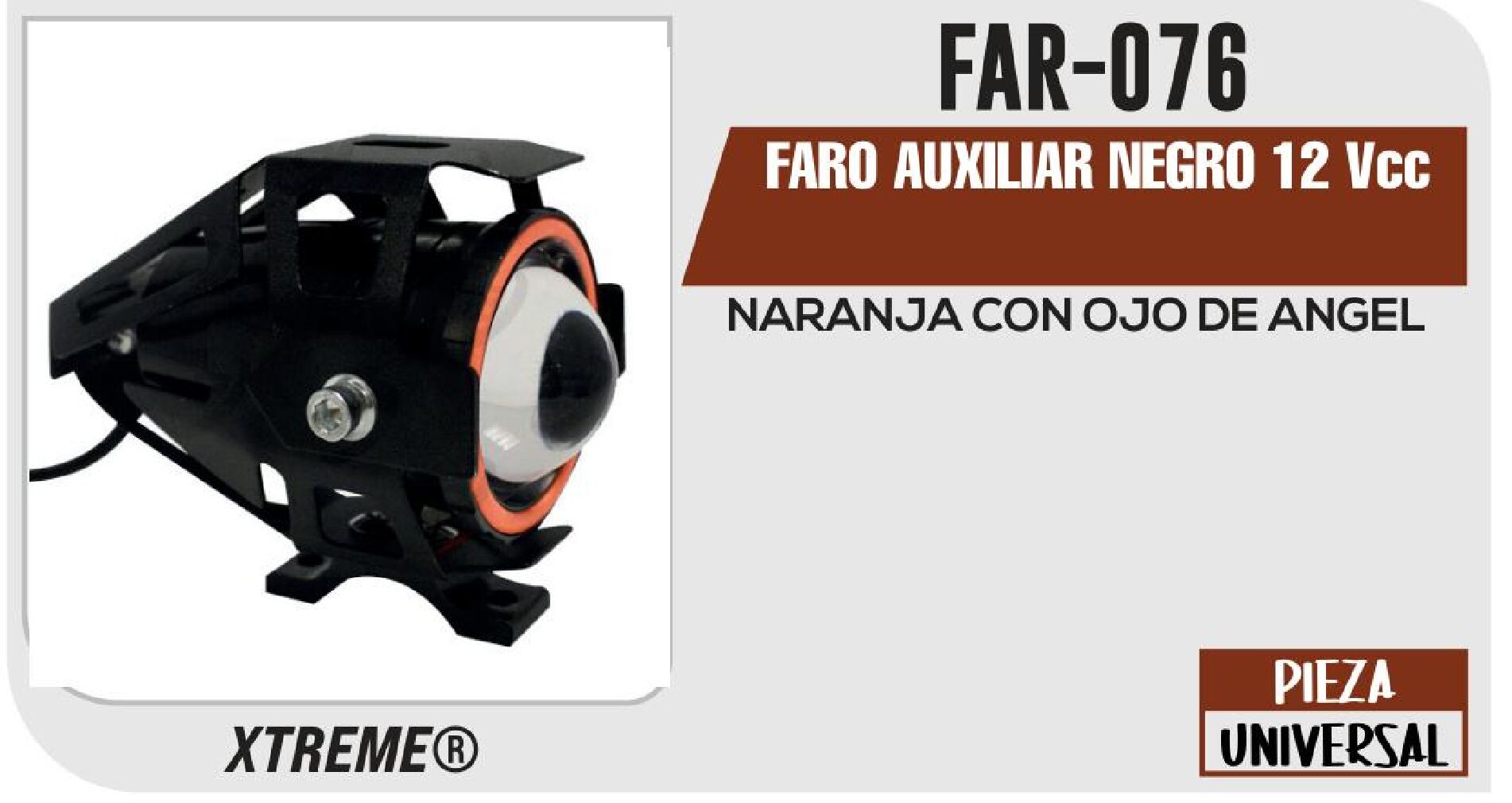 FARO AUXILIAR NEGRO 12 VCC / FAR-076