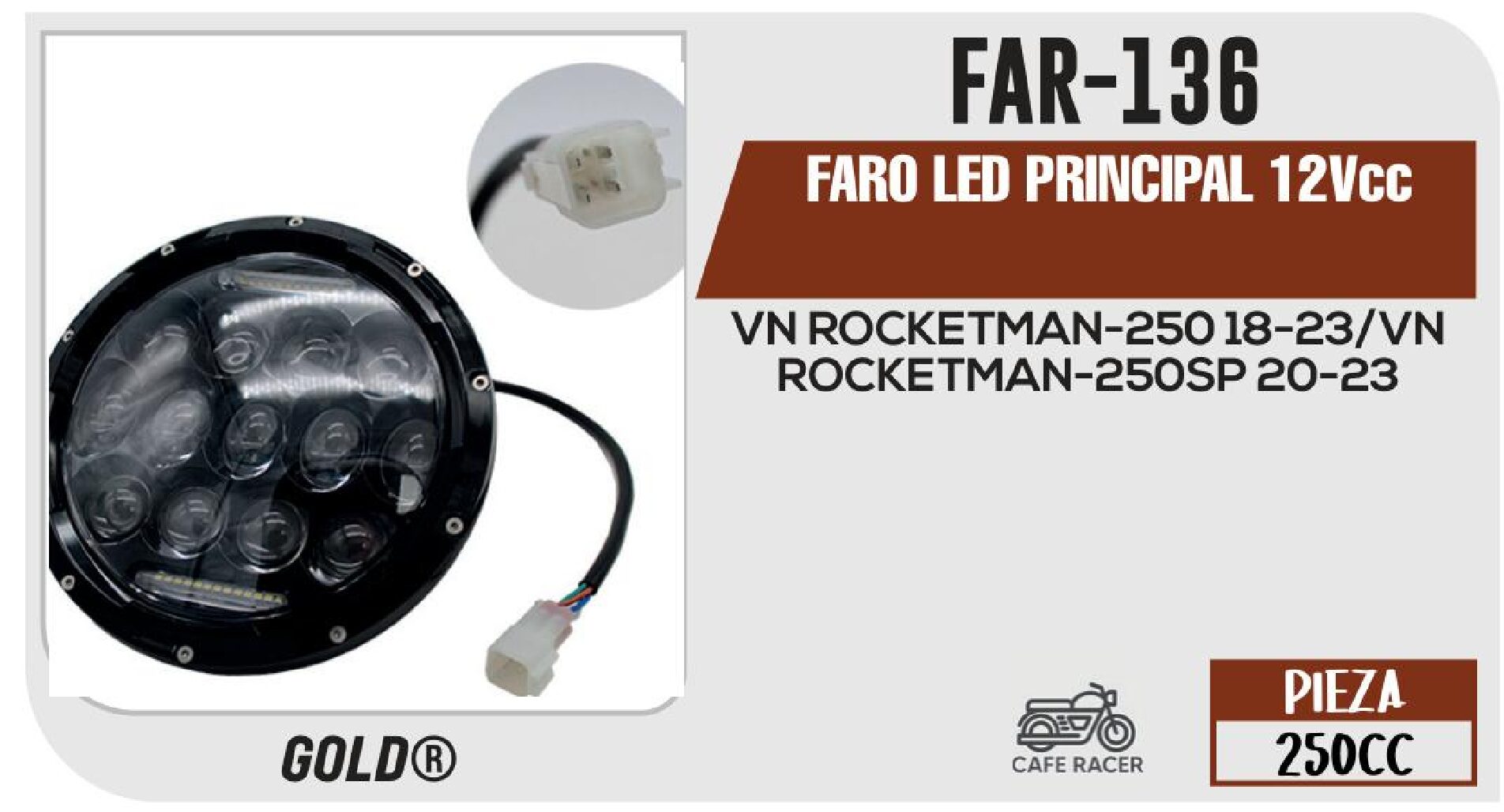 FIN - FARO LED PRINCIPAL 12VCC / FAR-136