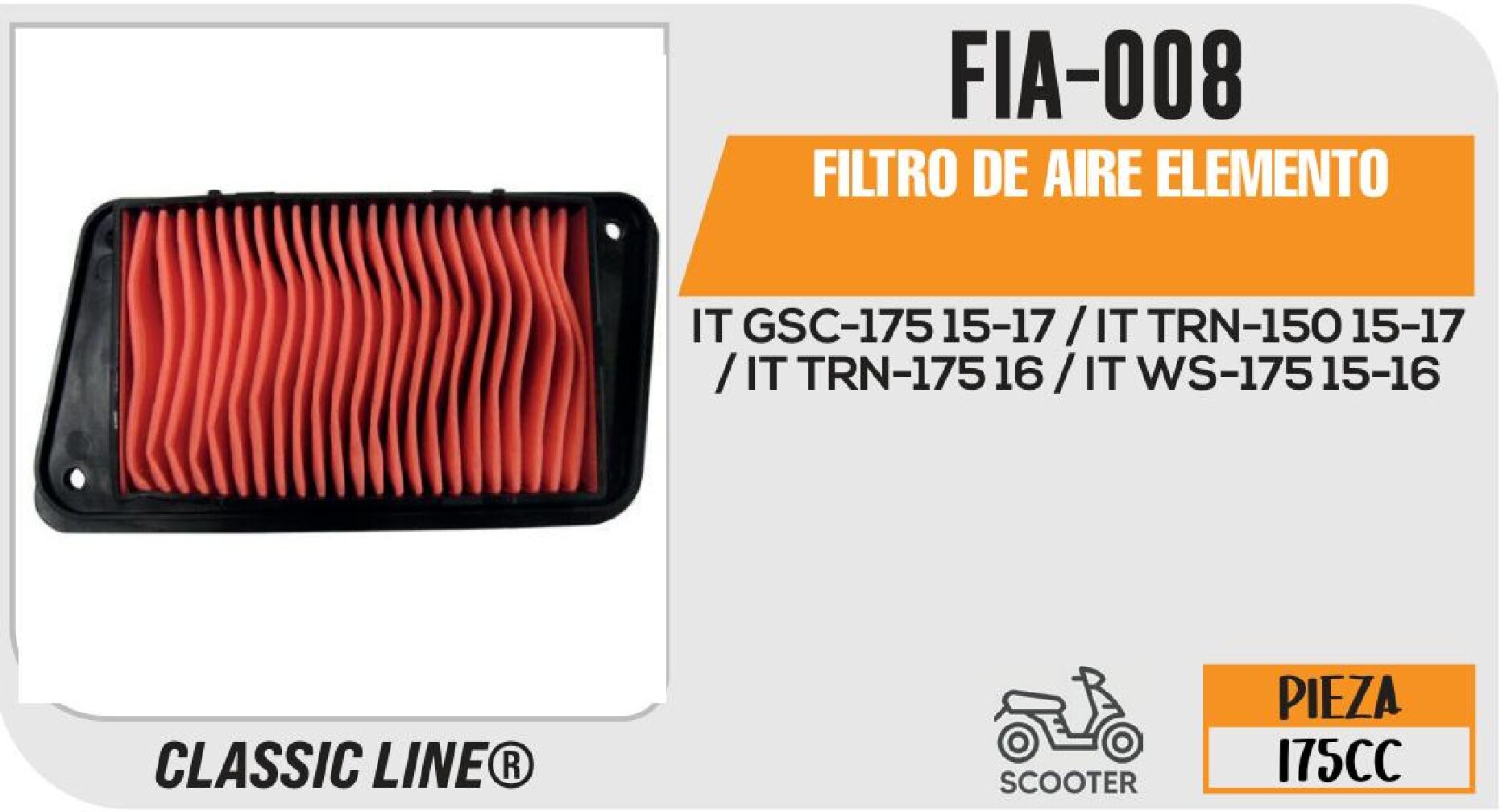 FIA-008 FILTRO DE AIRE ELEMENTO / FIA-008