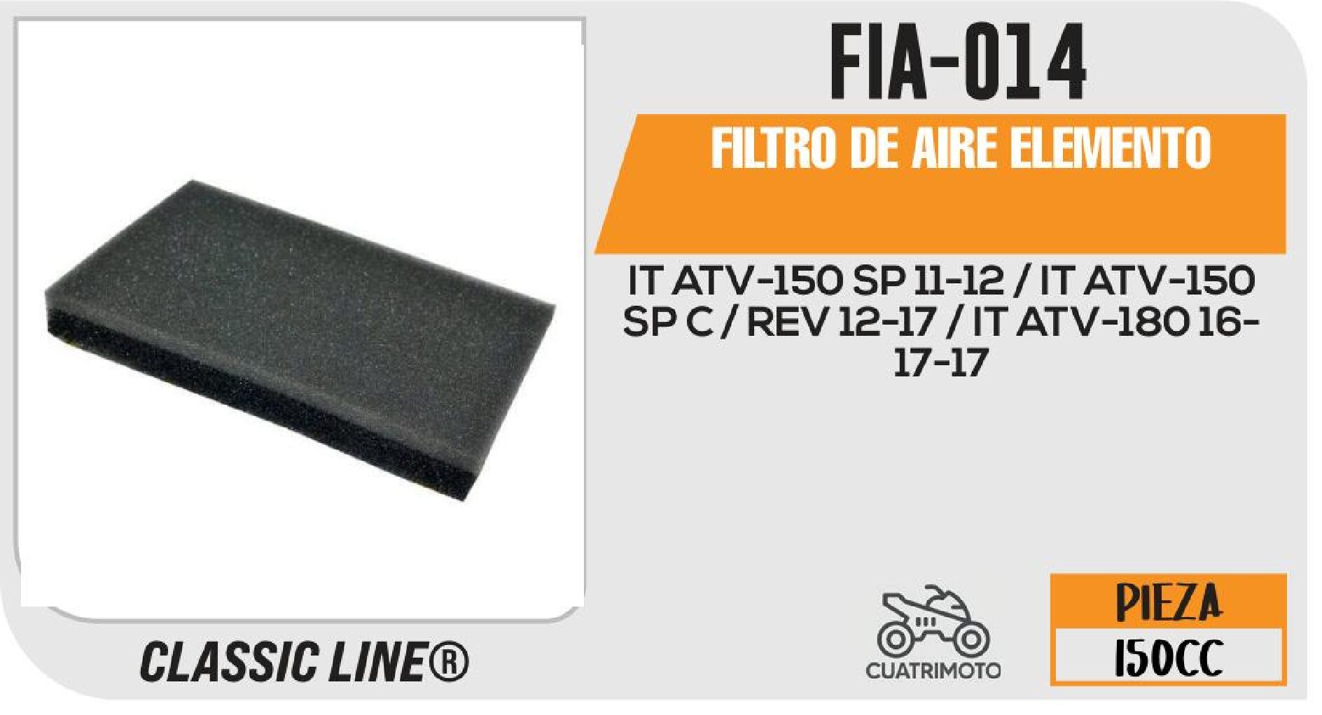 FIA-014 FILTRO DE AIRE ELEMENTO / FIA-014