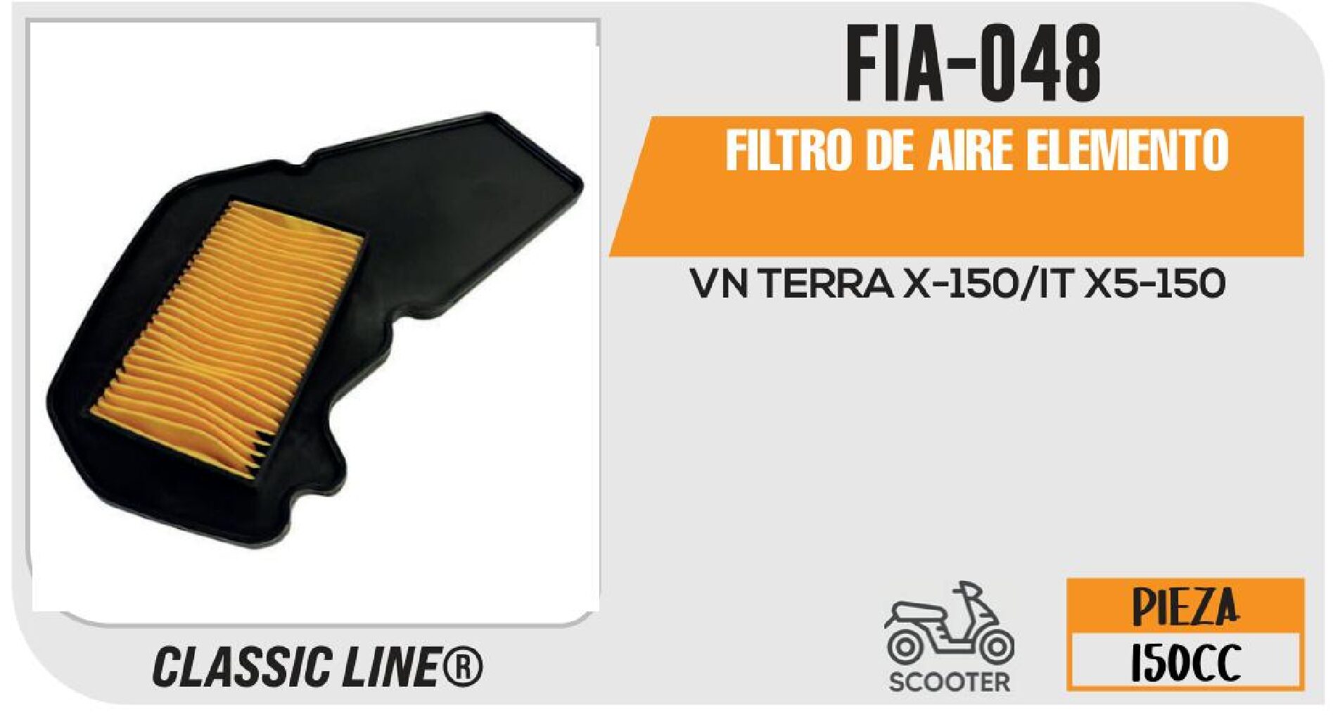 FIA-048 FILTRO DE AIRE ELEMENTO / FIA-048