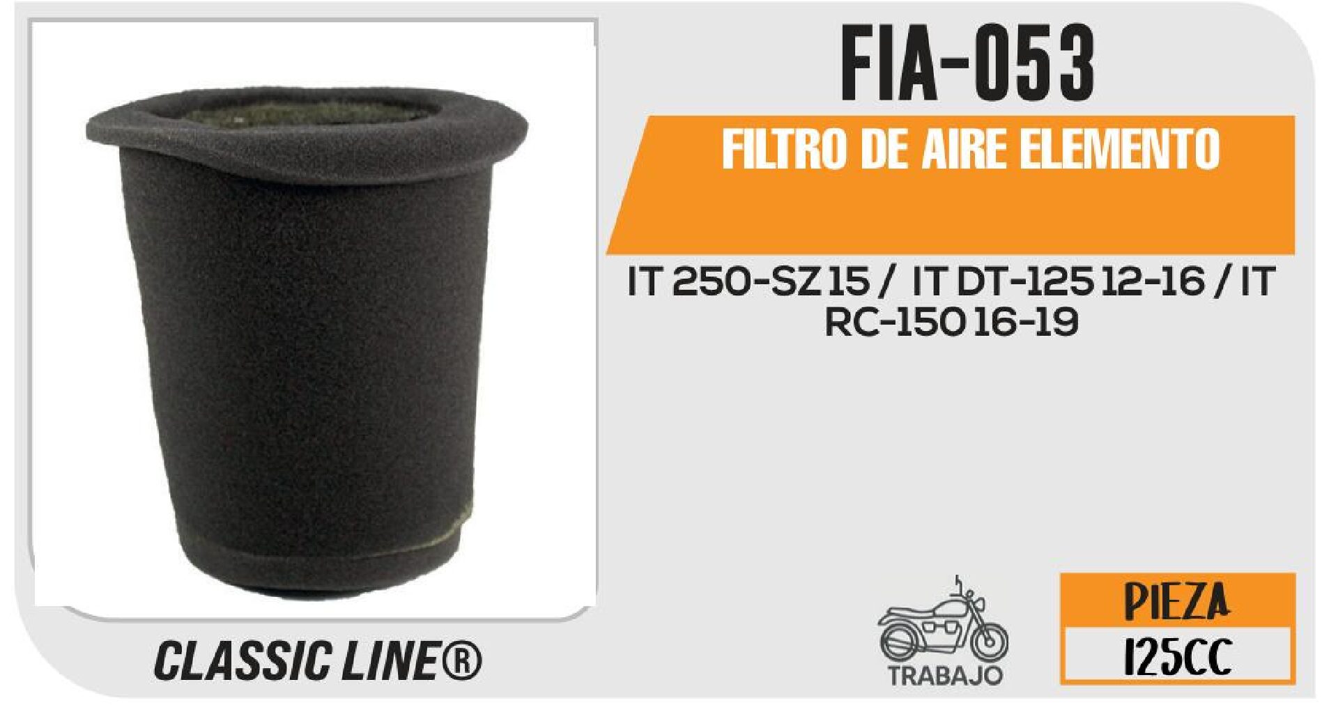 FIA-053 FILTRO DE AIRE ELEMENTO / FIA-053